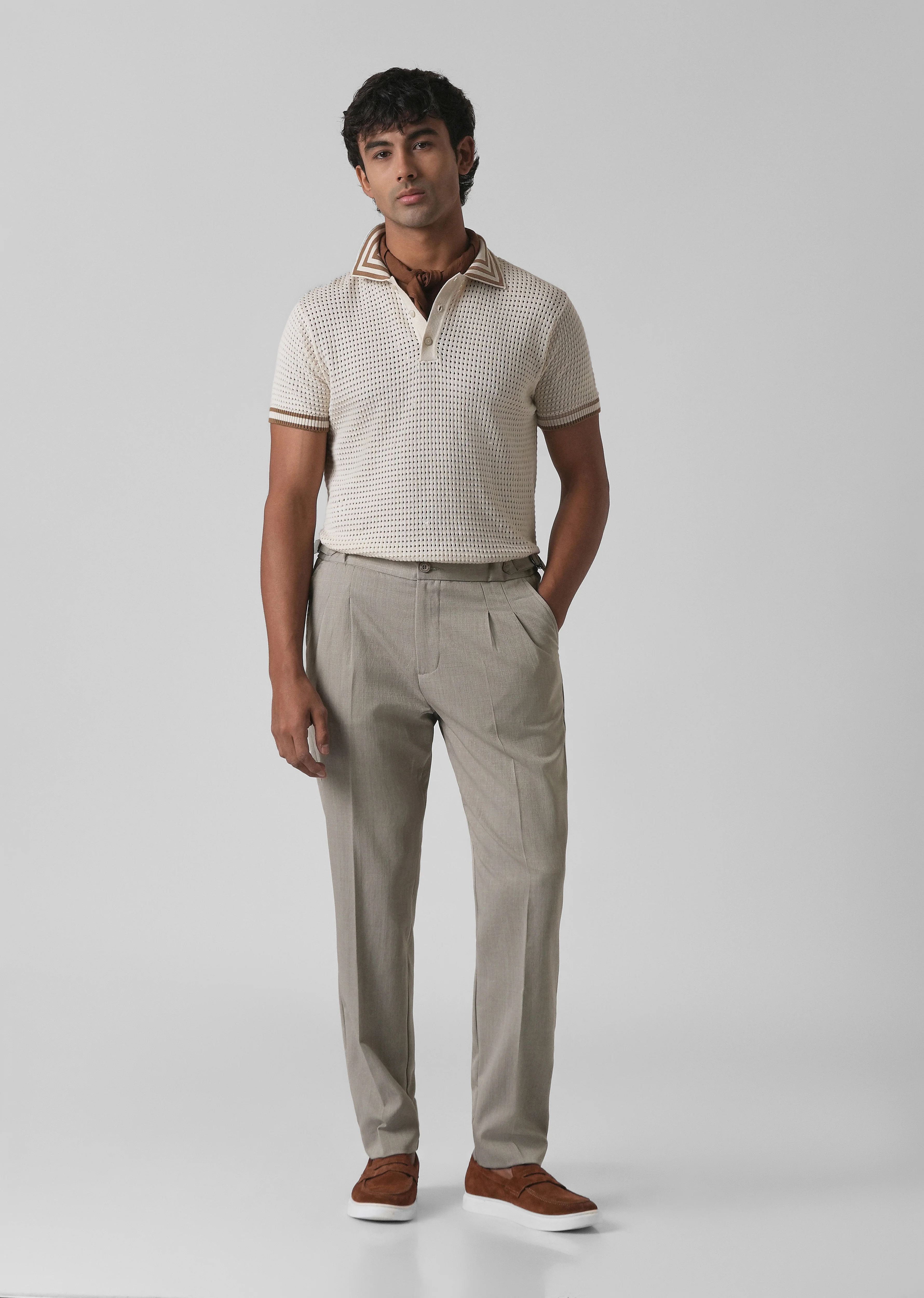 Gray Pleated Gurkha Pant - Image 6