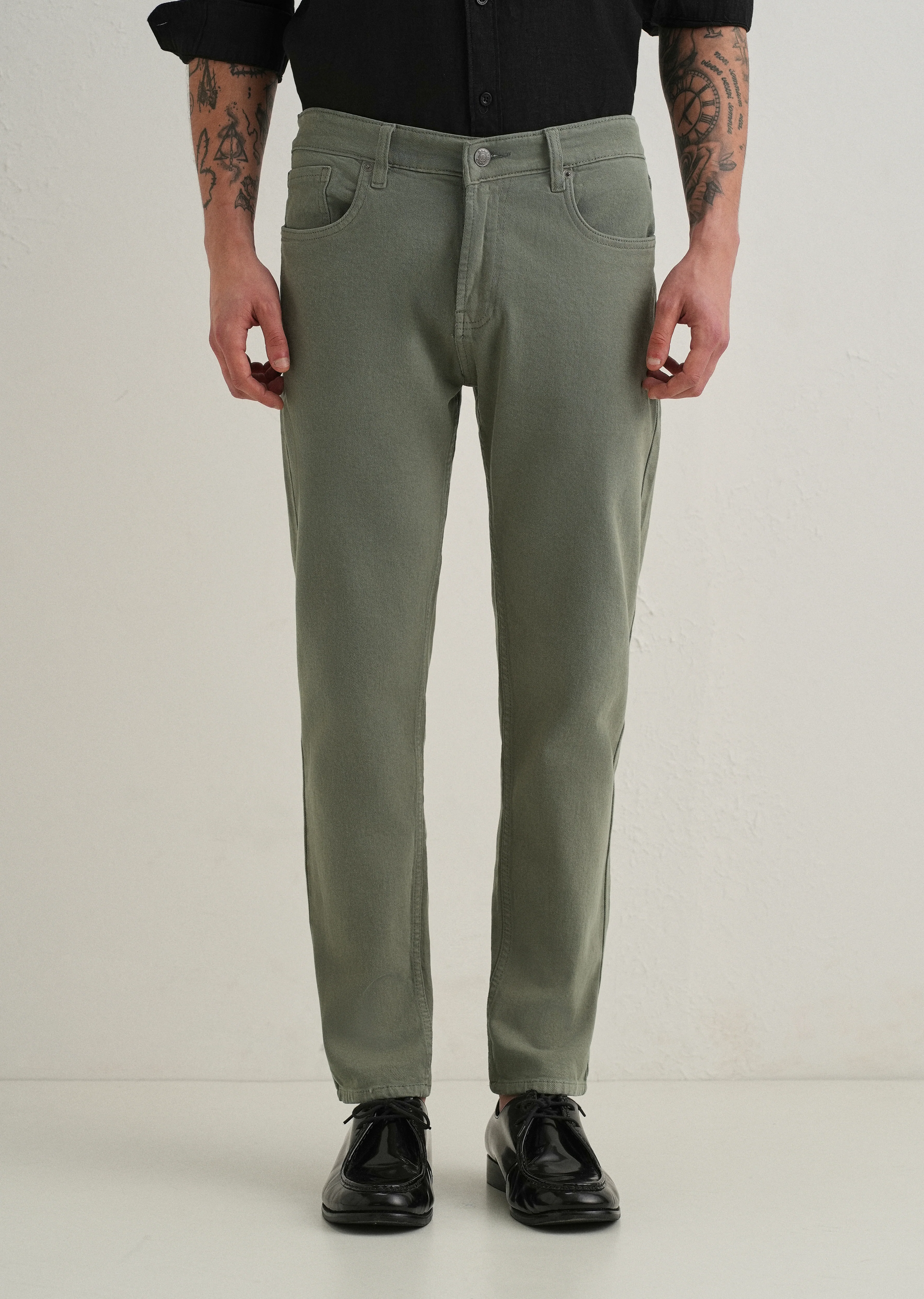 Green Ankle Slim Fit Denim - Image 3