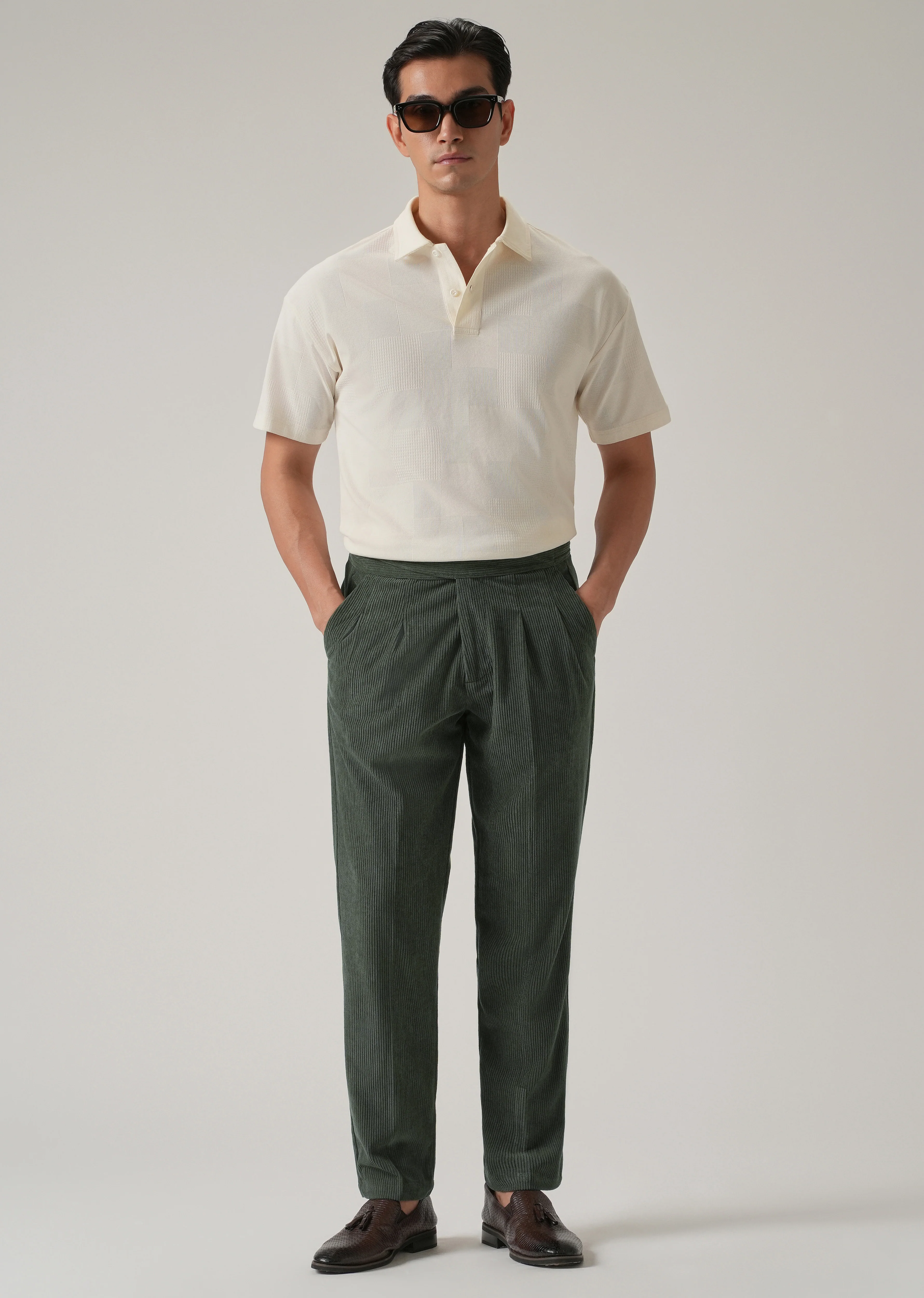 Green Corduroy Gurkha Pants - Image 6