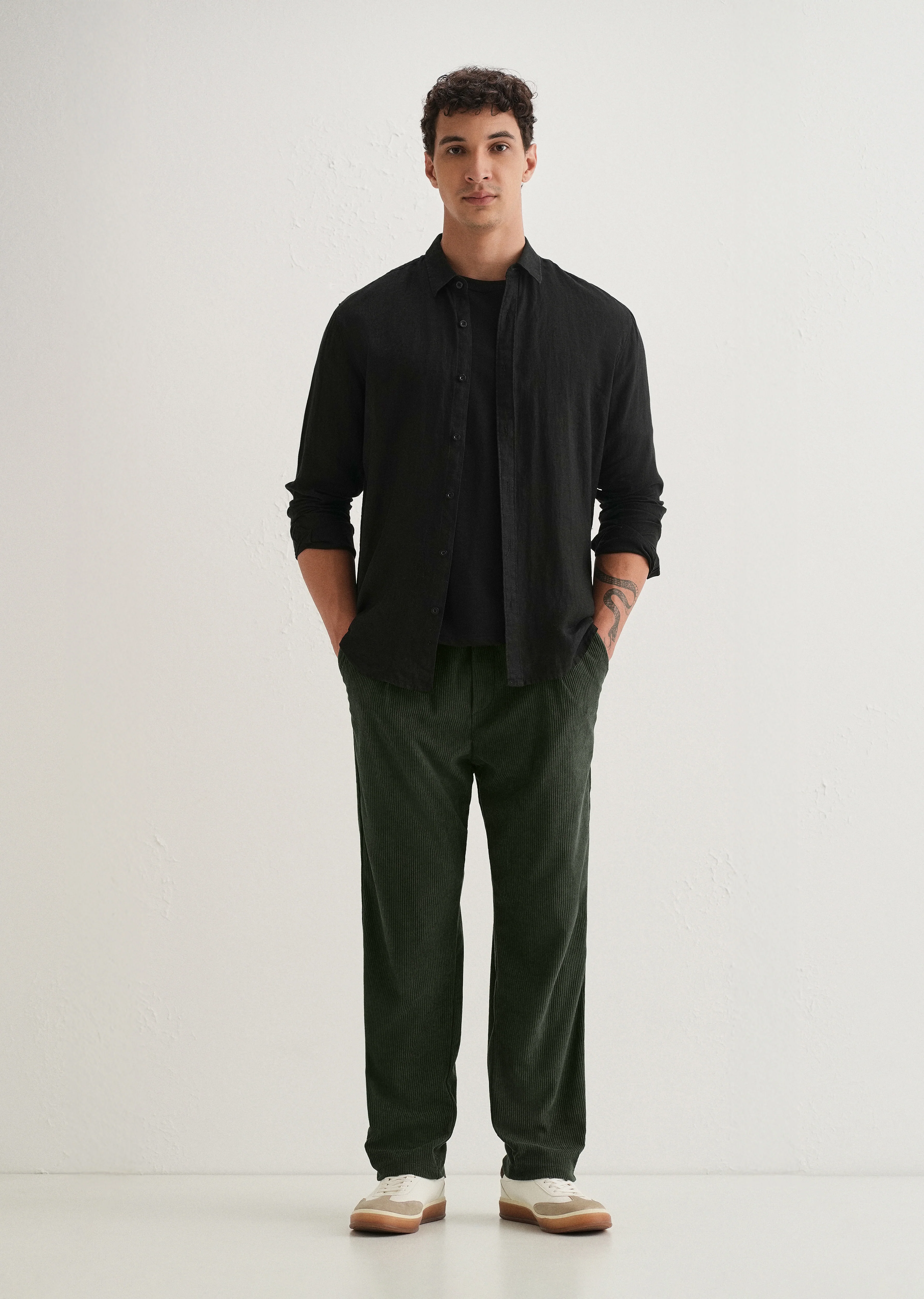 Green Drawstring Corduroy Pant - Image 6