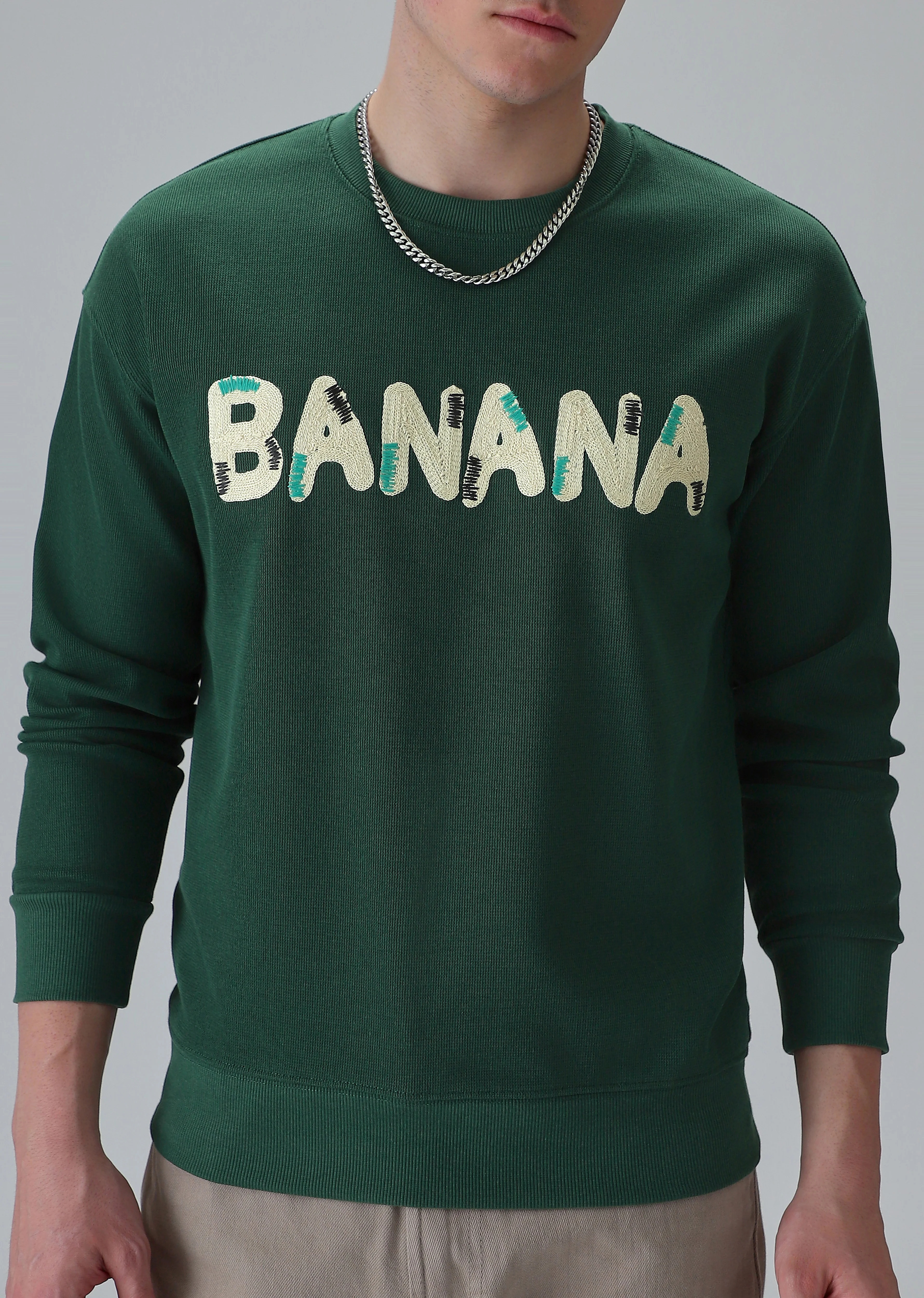 Green Embossed Sweatshirt - Image 7