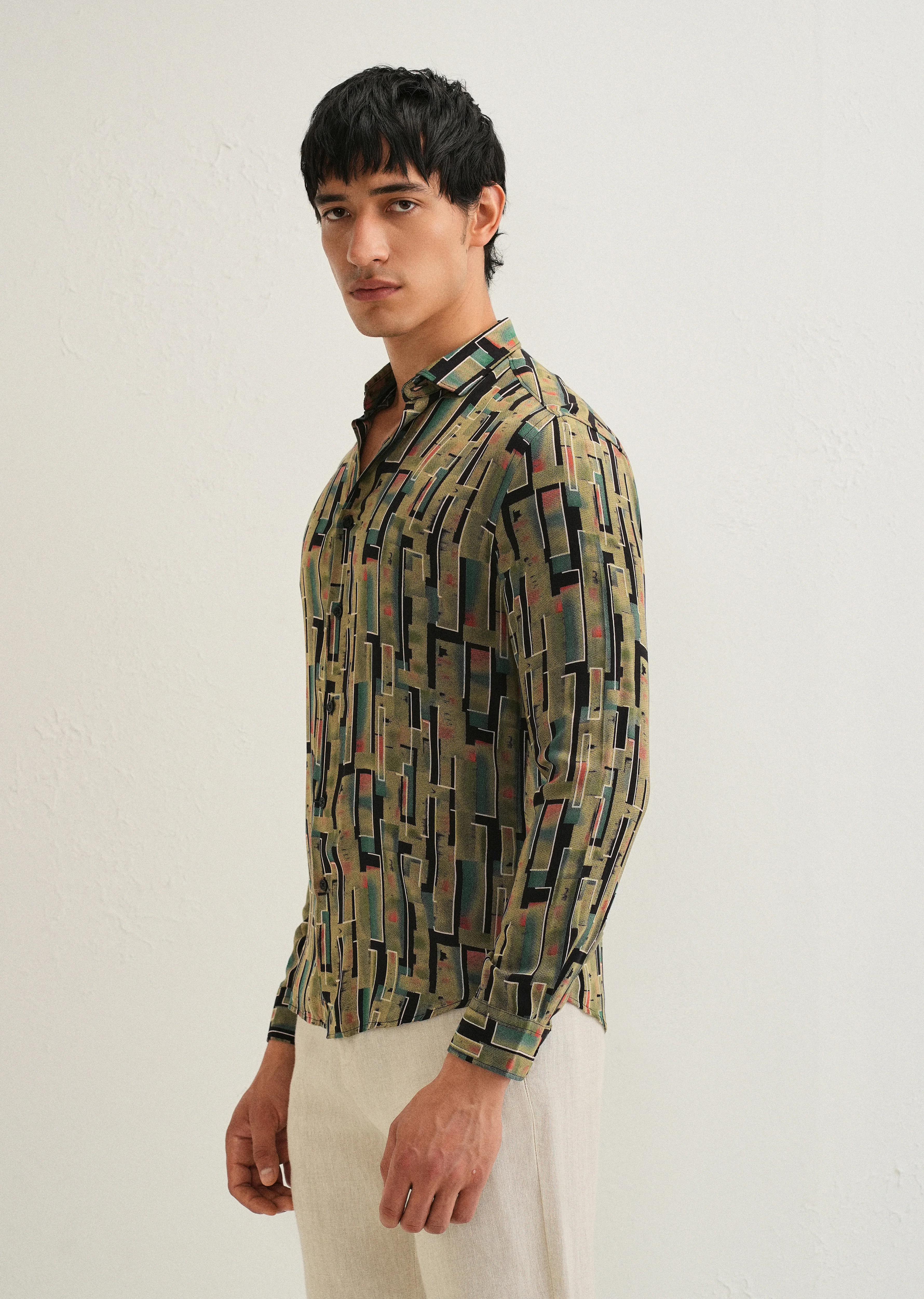 Green Feather Shirt - Image 3