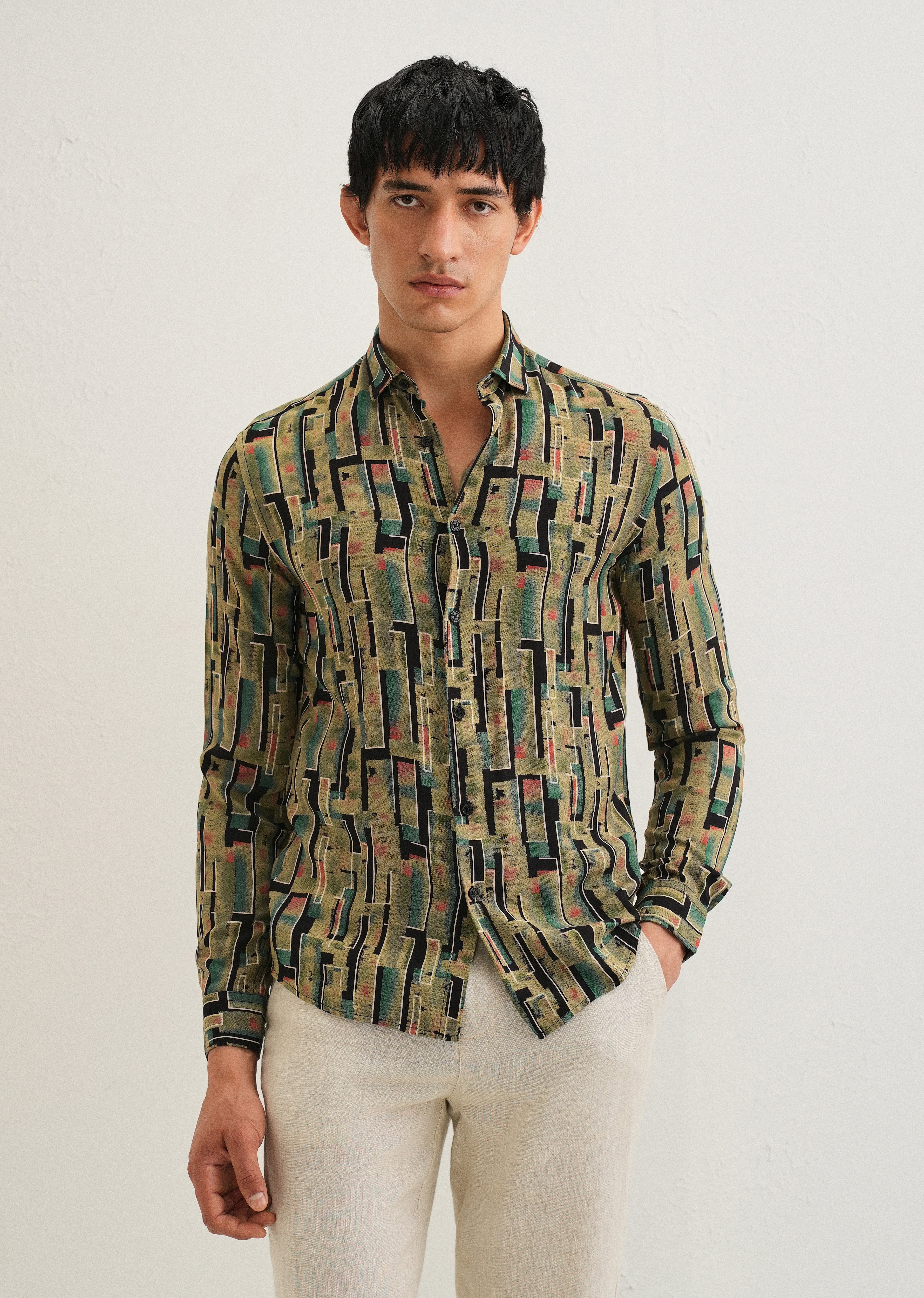 Green Feather Shirt - Image 4