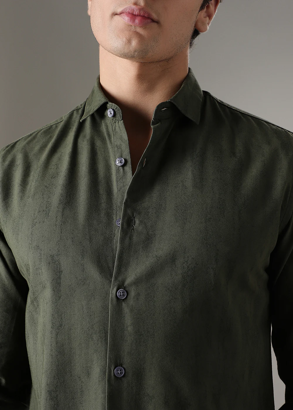 Green Gradient Printed Shirt - Image 2