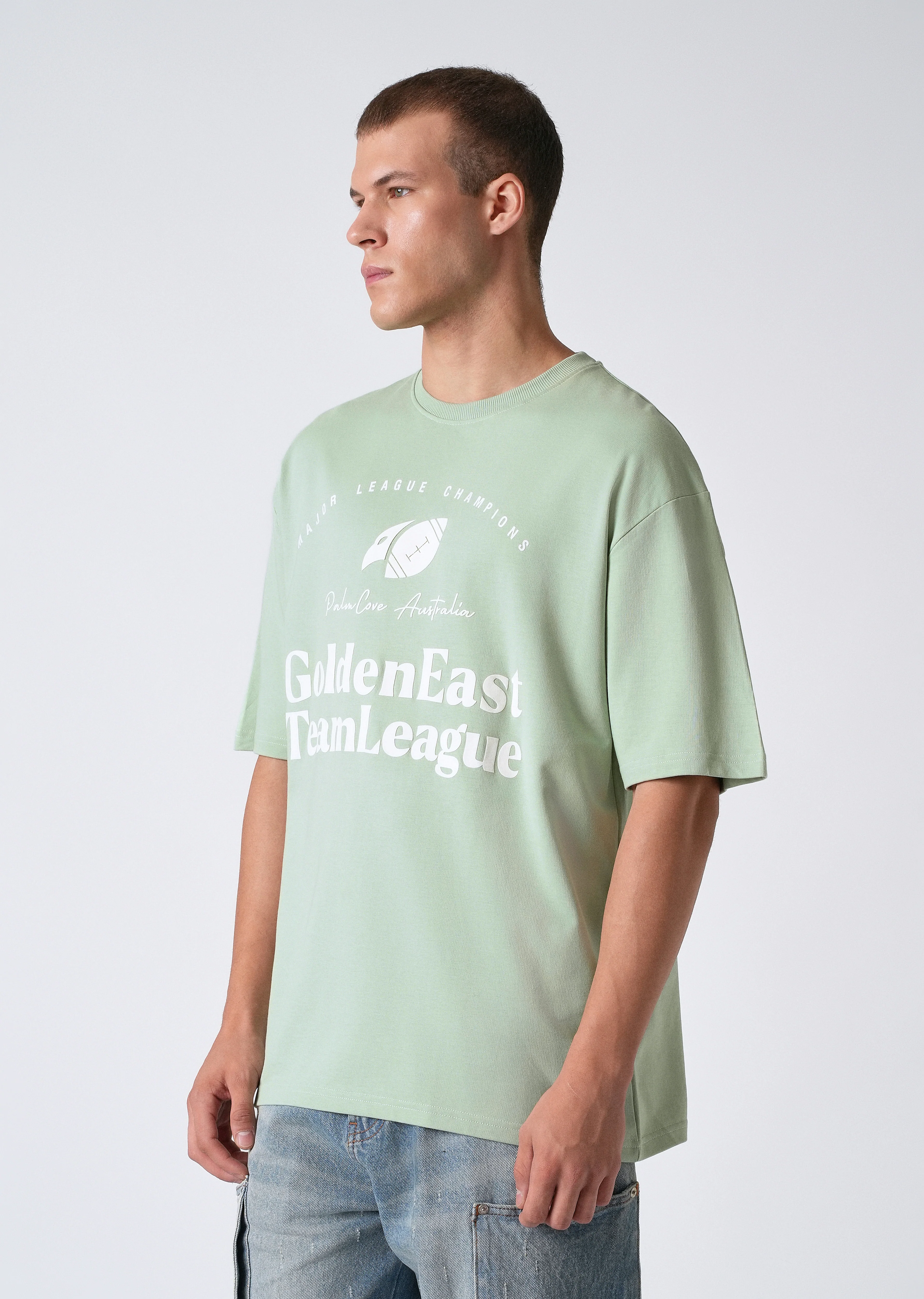 Green Graphic Print Oversized T-shirt - Image 3