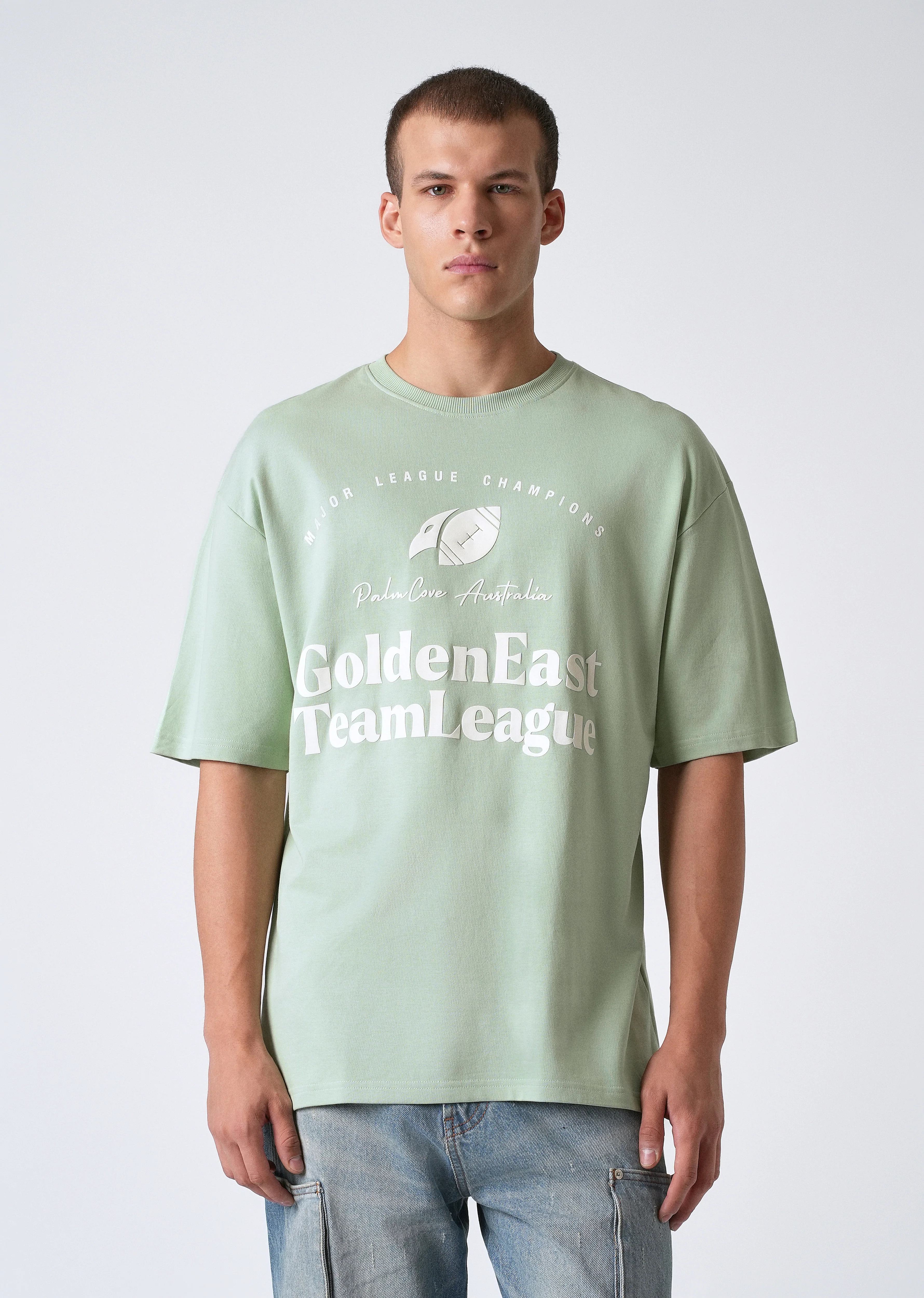 Green Graphic Print Oversized T-shirt - Image 4