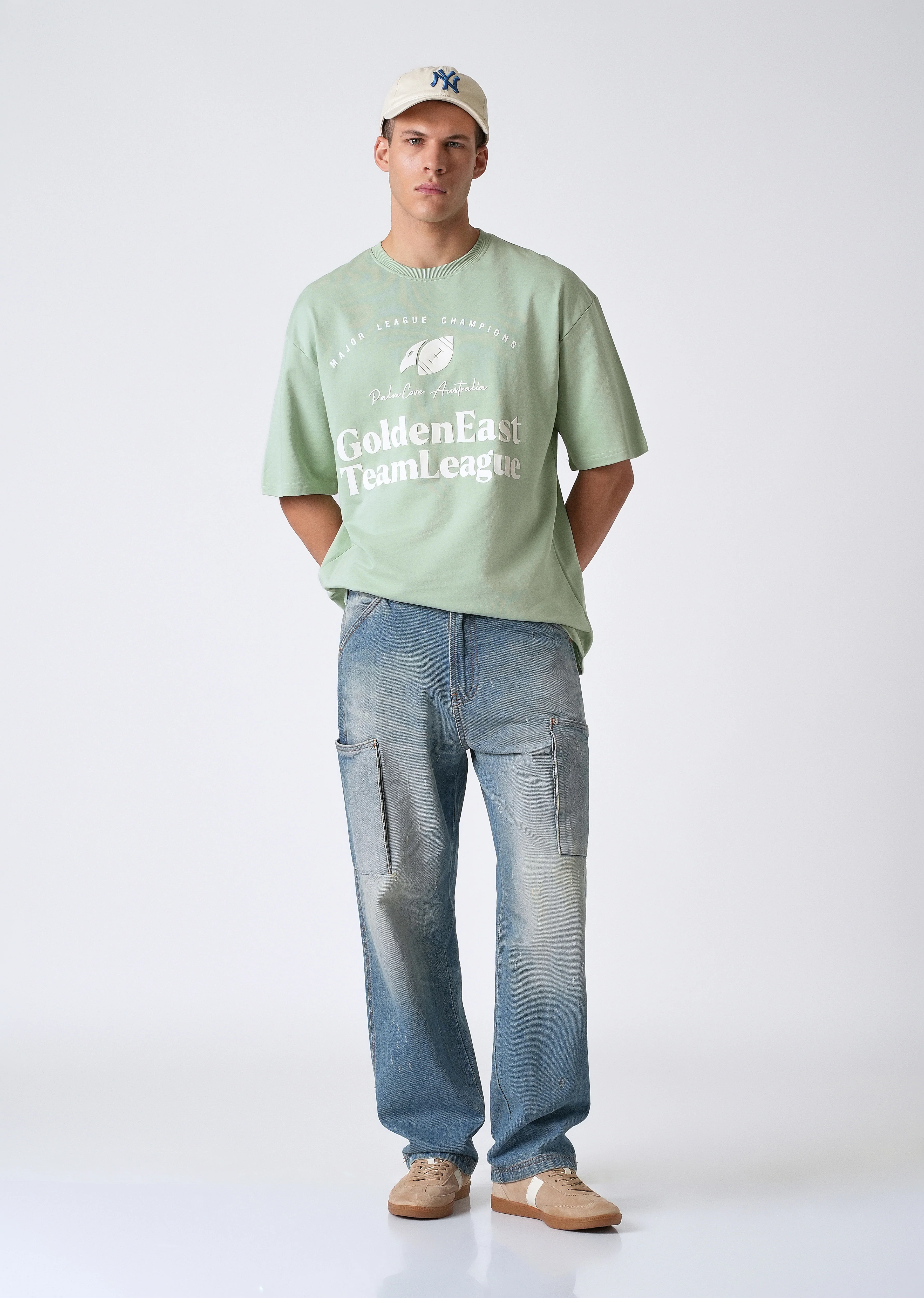 Green Graphic Print Oversized T-shirt - Image 6