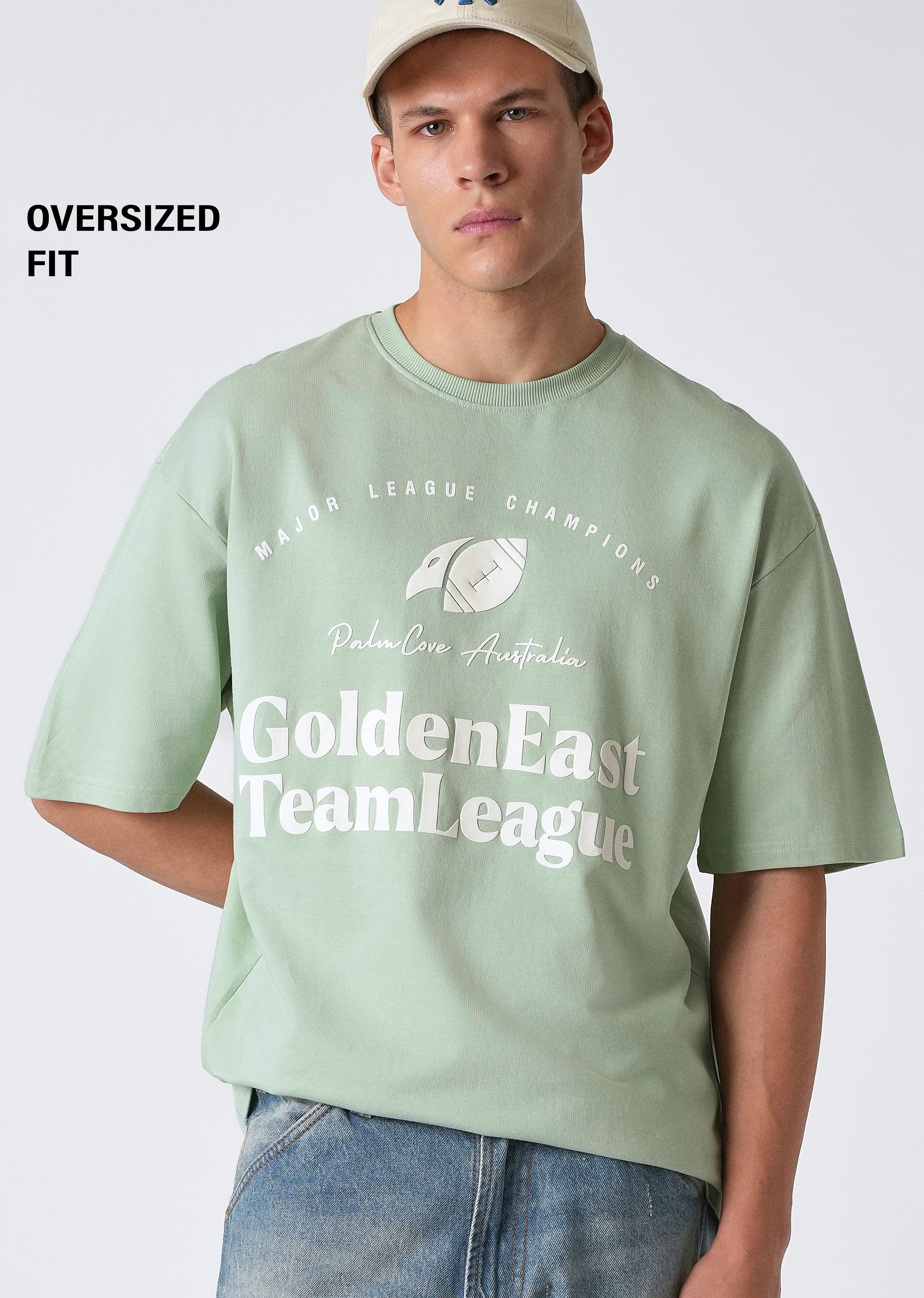 Green Graphic Print Oversized T-shirt - Image 7