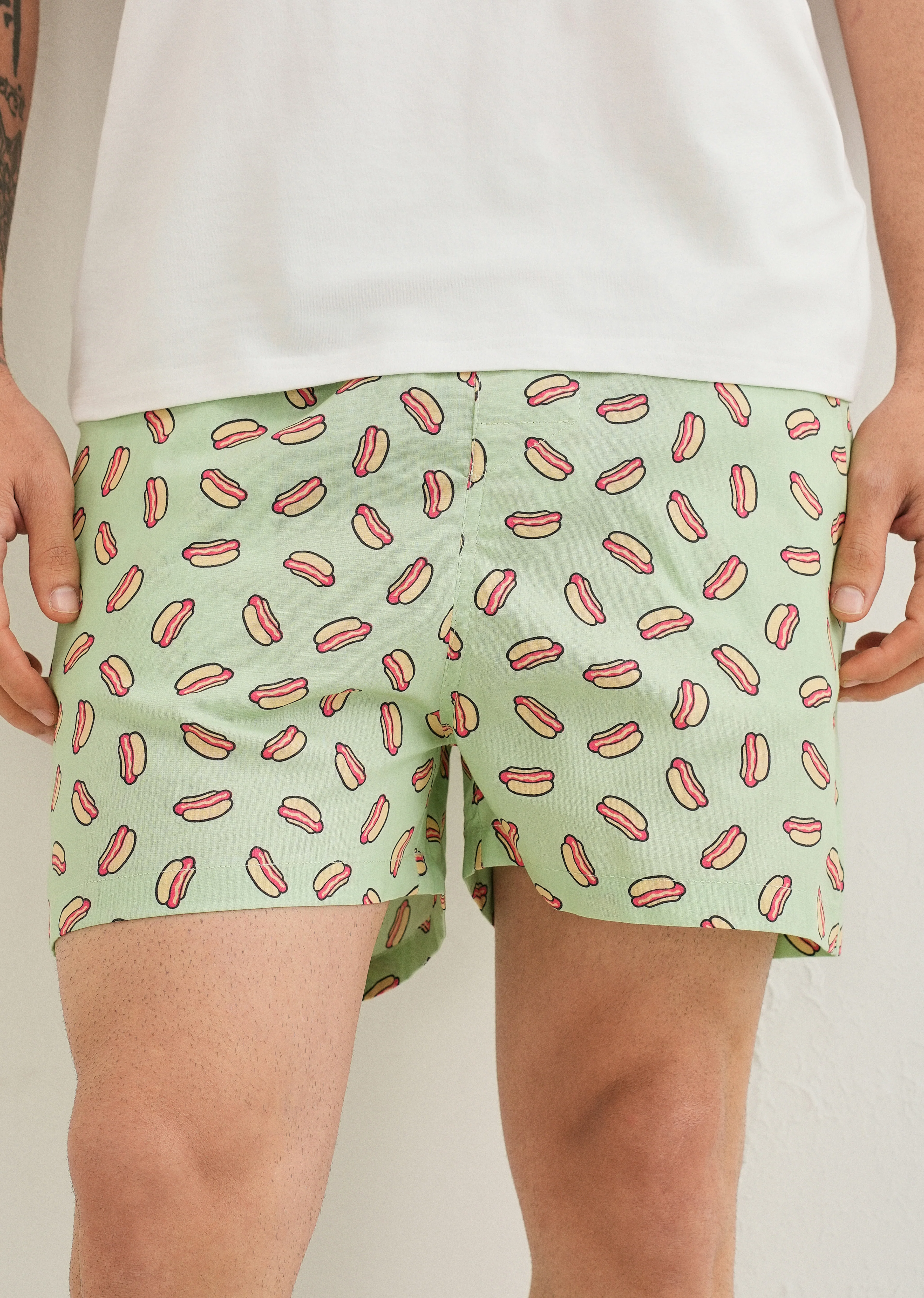 Green Hotdog Printed Boxer - Image 7