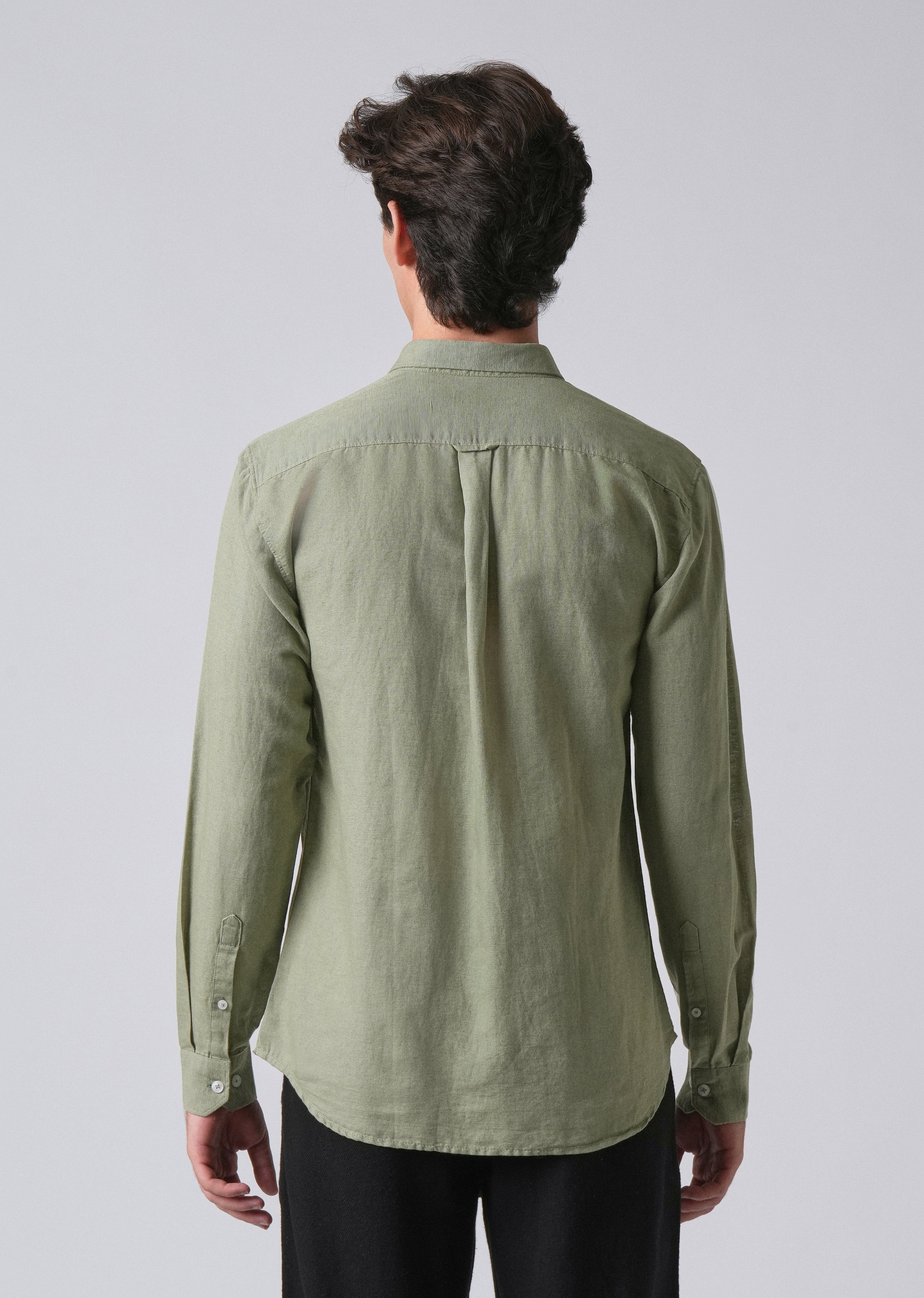 Green Linen Shirt - Image 2