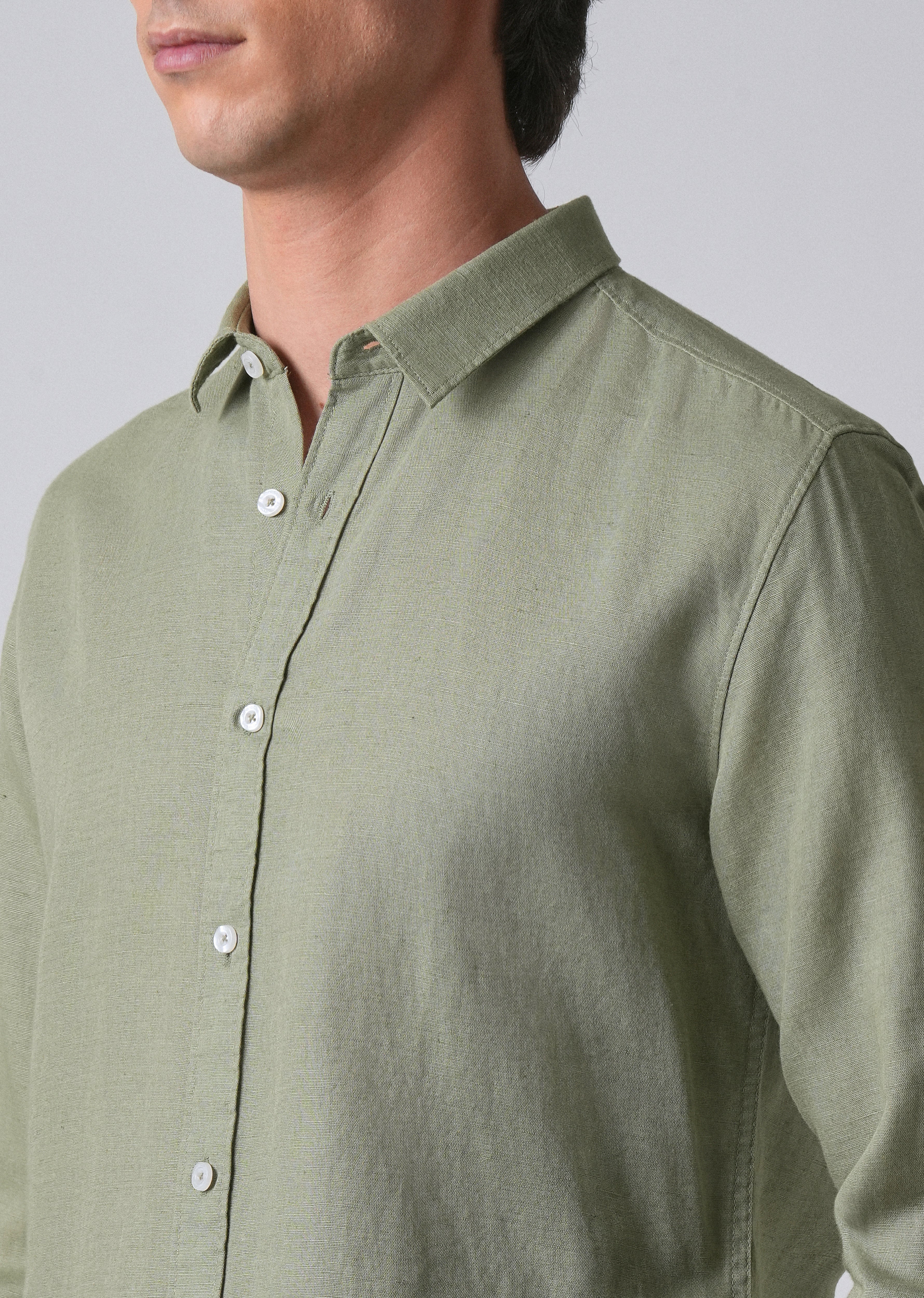 Green Linen Shirt - Image 5