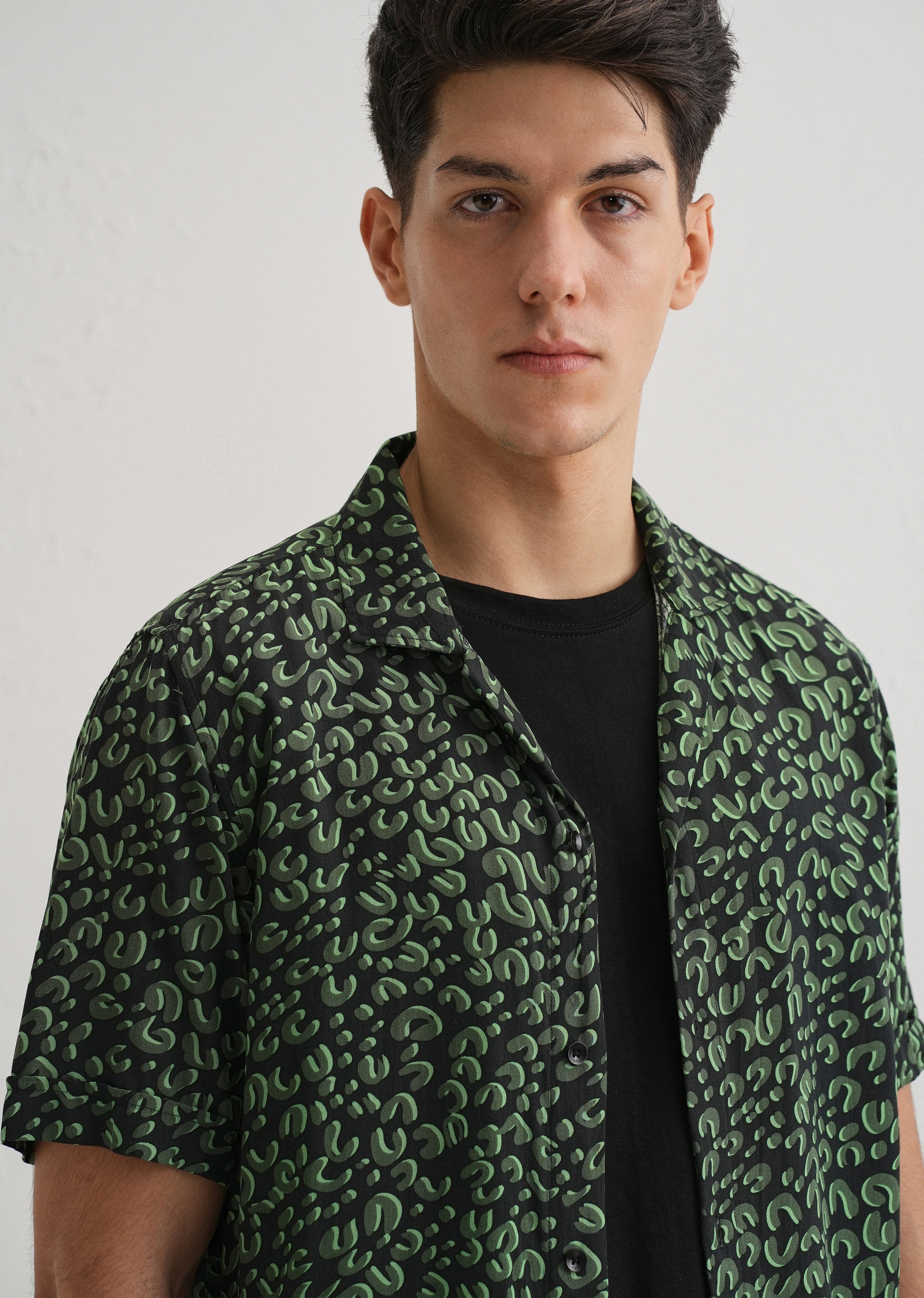 Green Panthera Print Half sleeve shirt - Image 5