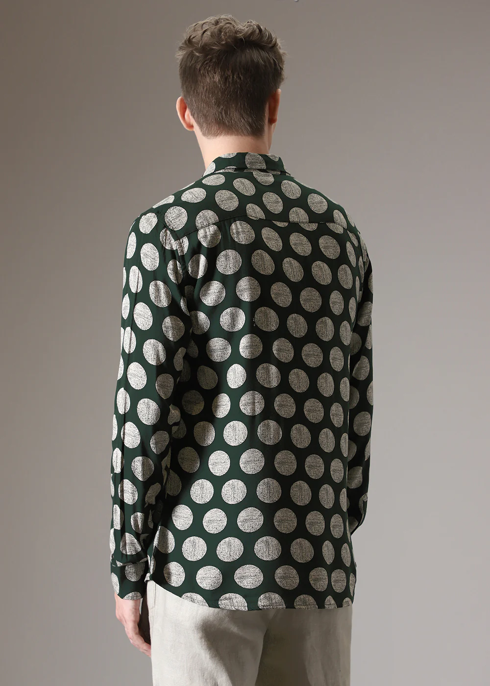 Green Polka Dot Feather Shirt - Image 4