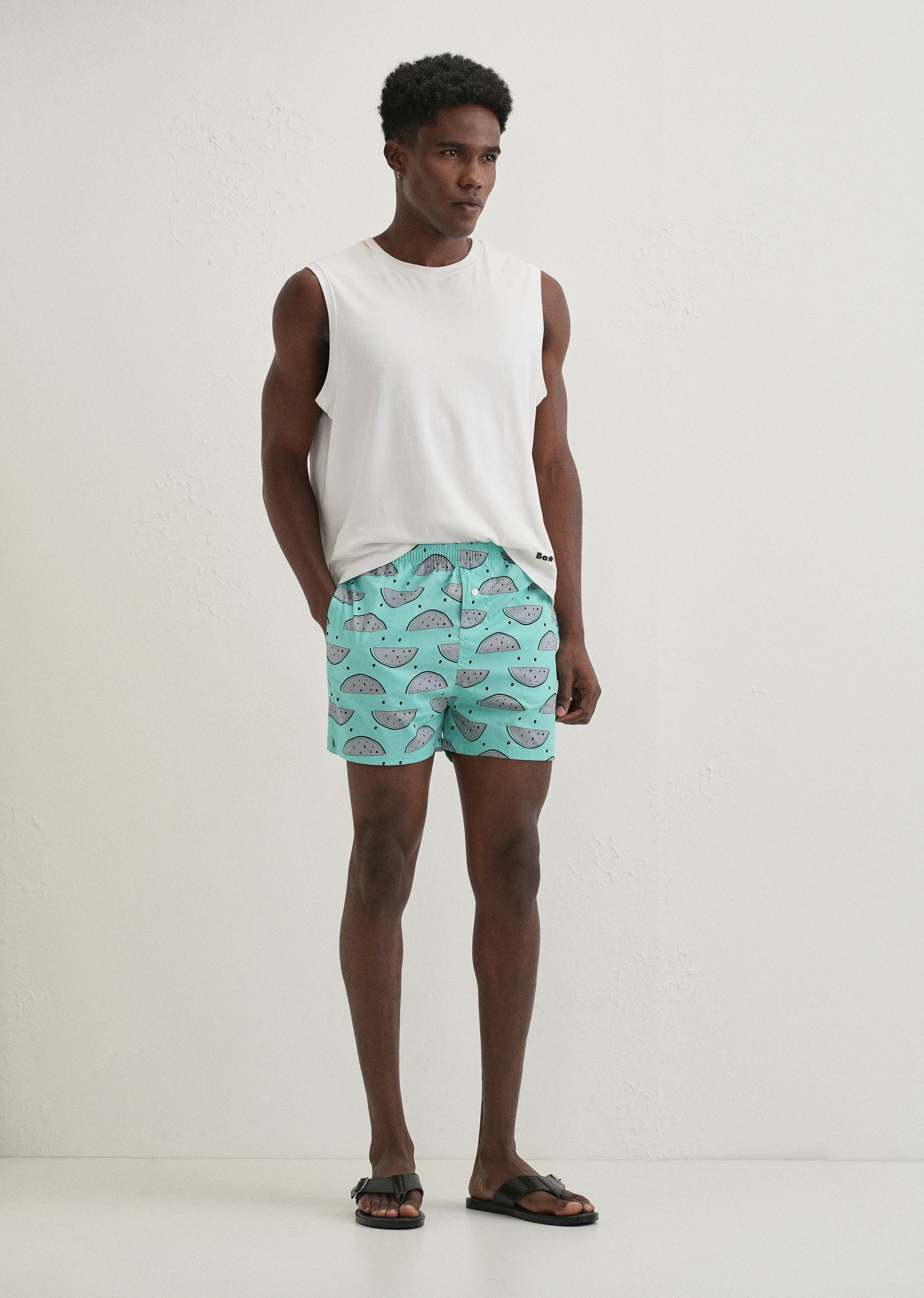 Green Watermelon Printed Boxer - Image 6