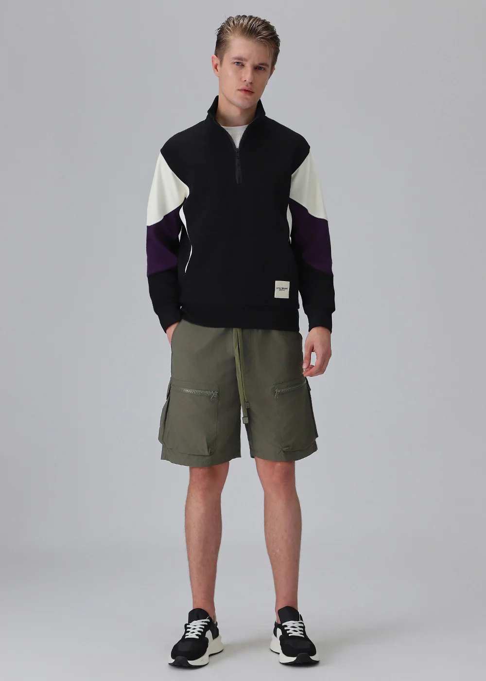 Green Zip Pocket Cargo Shorts - Image 6