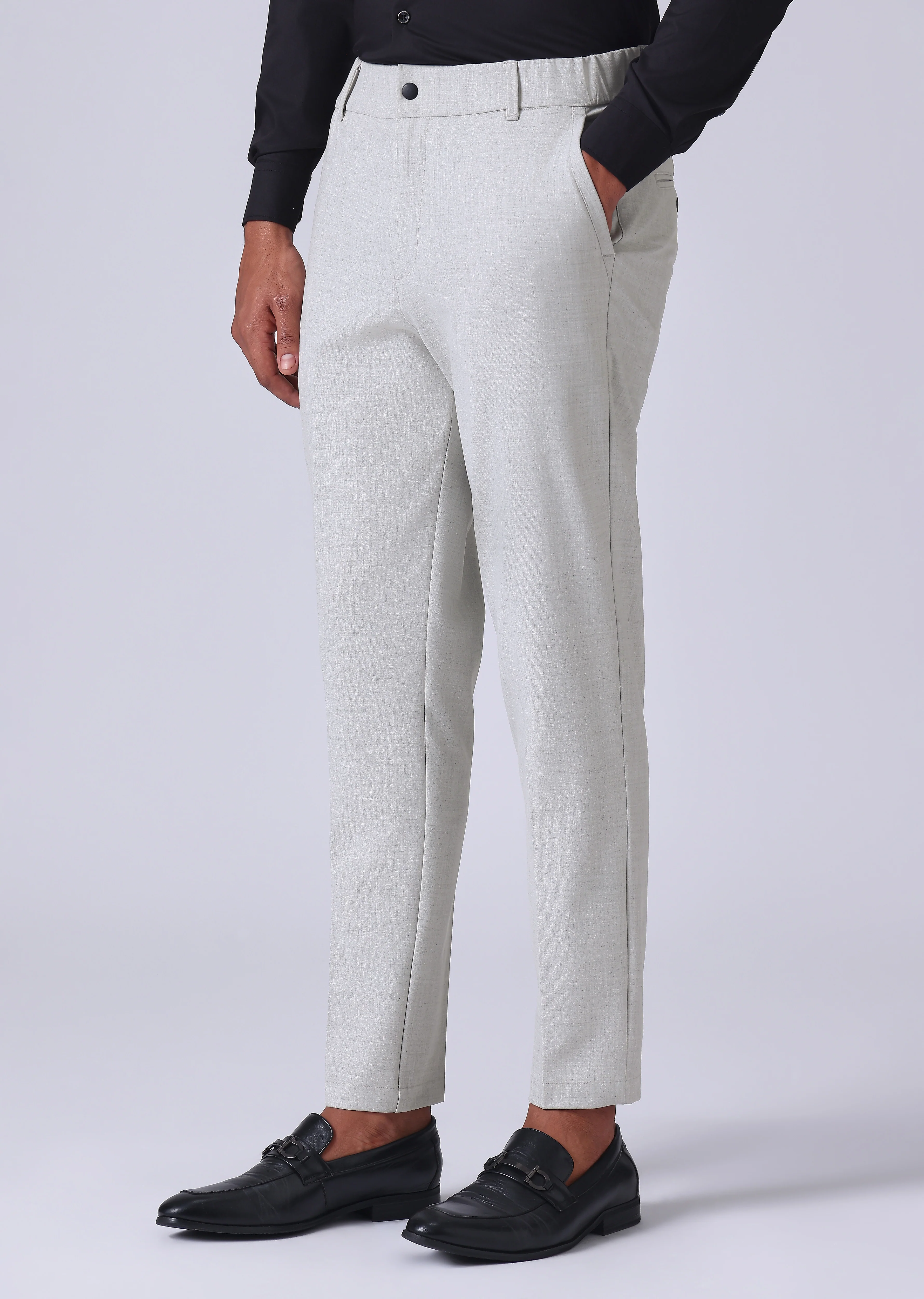 Grey 8 Way Stretch Trousers - Image 4