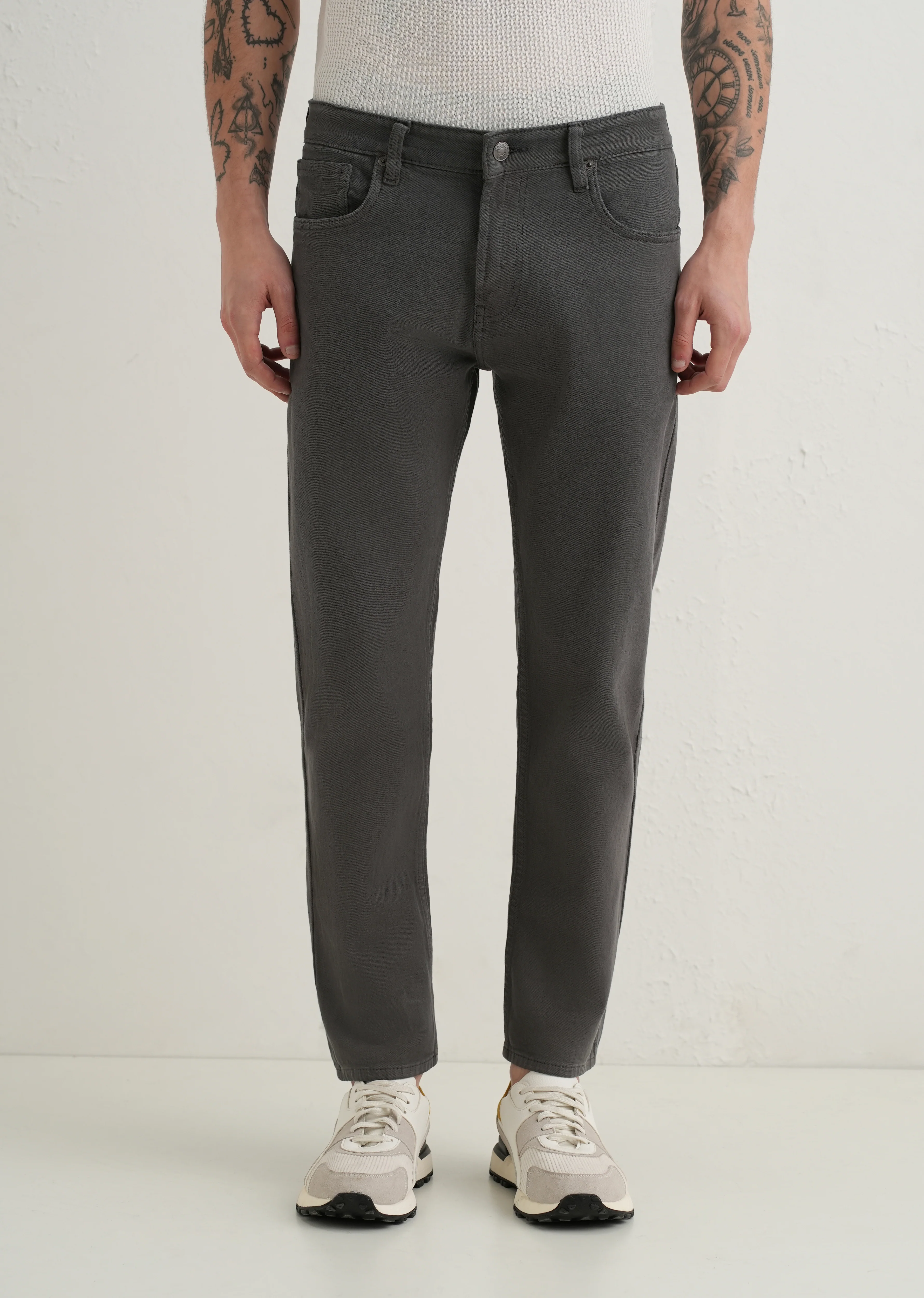 Grey Ankle Slim Fit Denim - Image 3