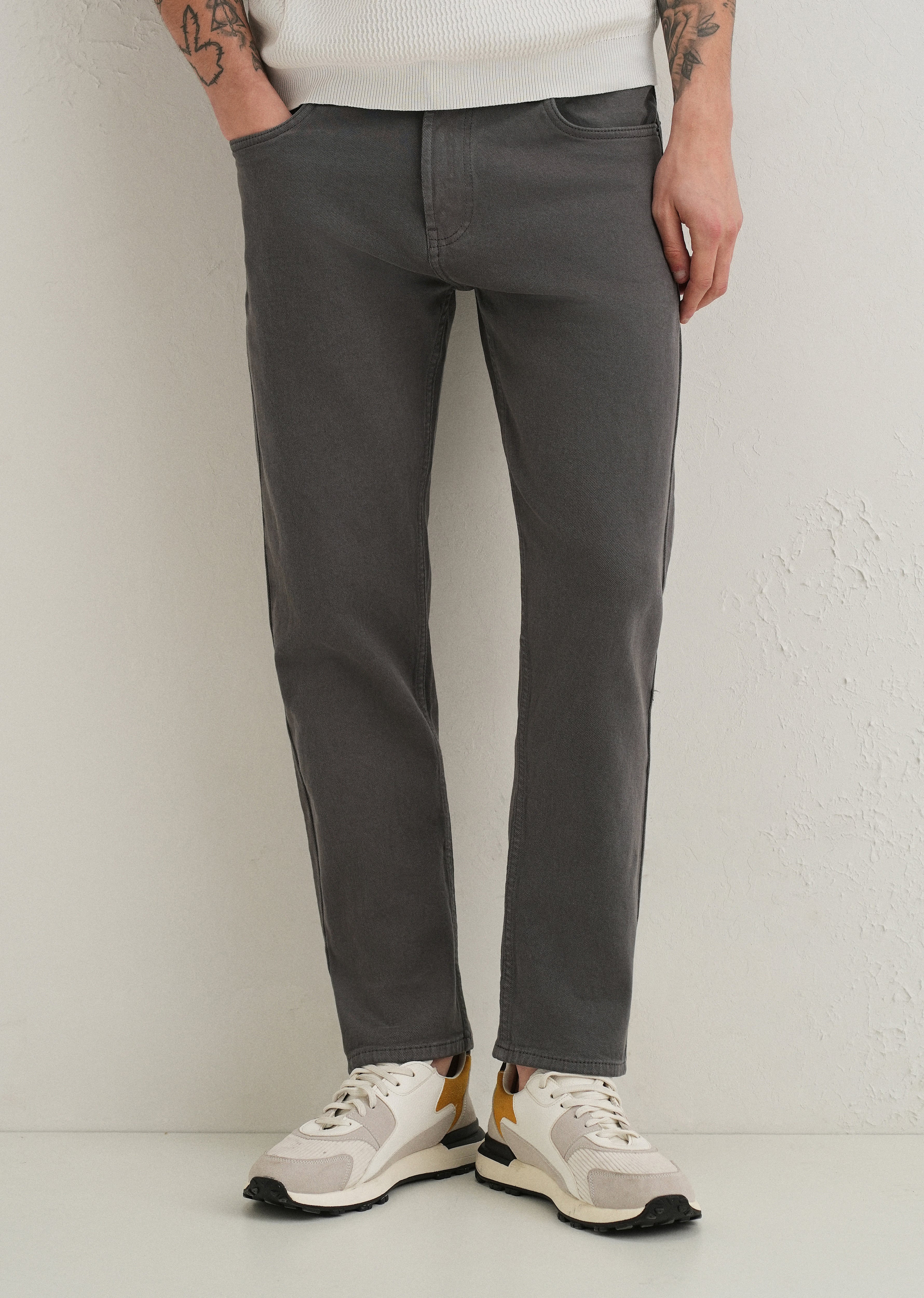 Grey Ankle Slim Fit Denim - Image 7
