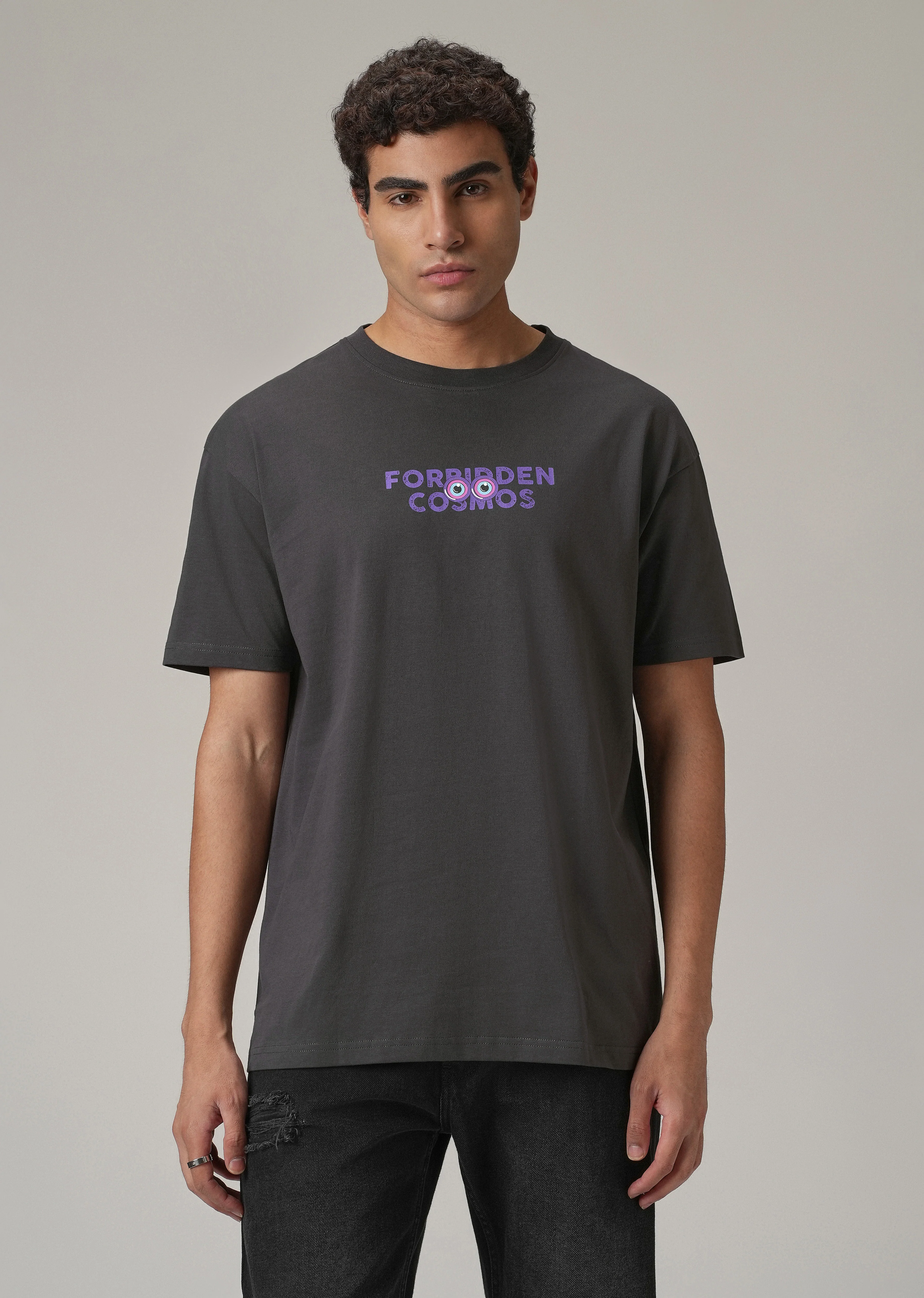 Grey Back Printed Oversized T-Shirt - Image 4