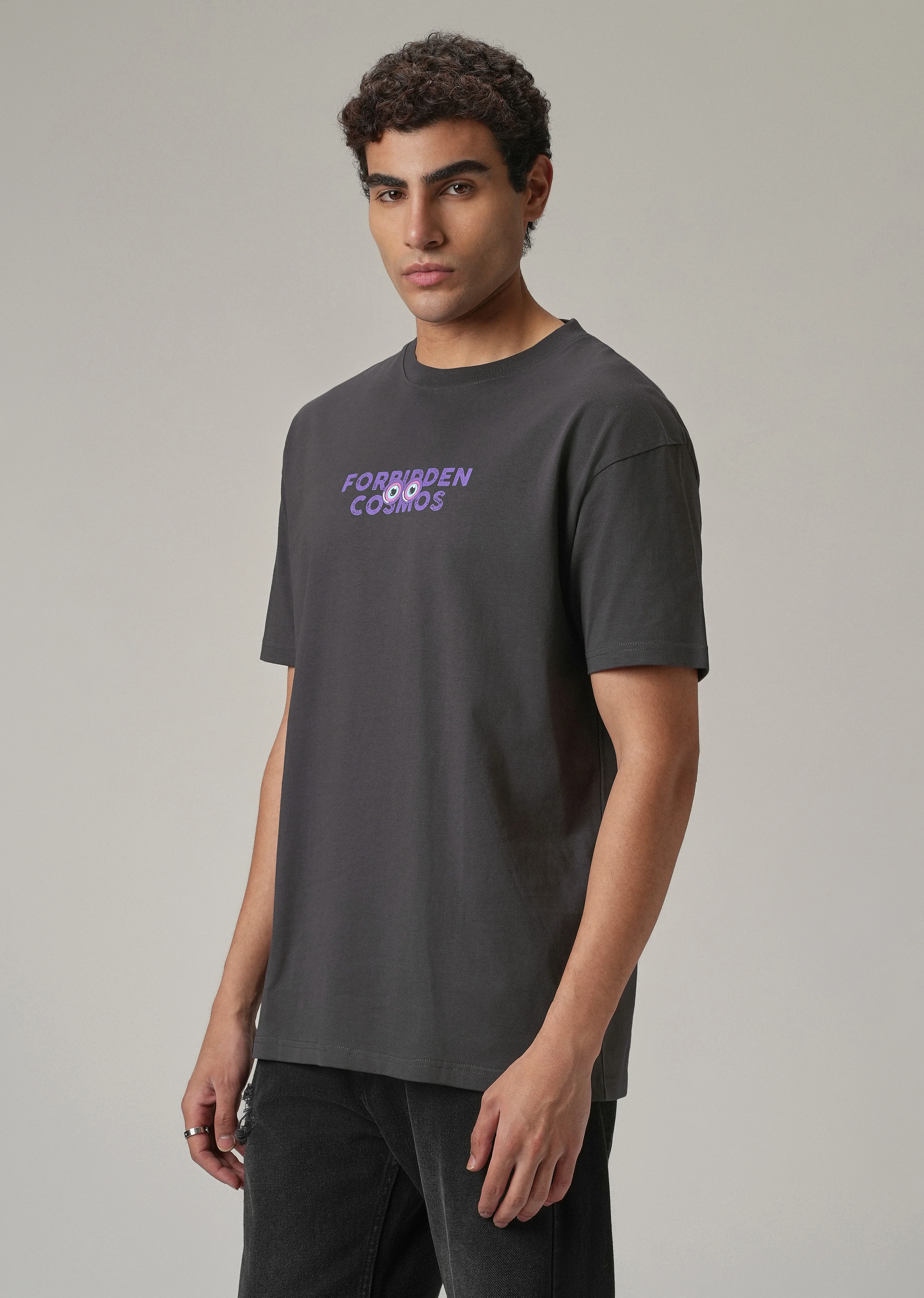 Grey Back Printed Oversized T-Shirt - Image 5