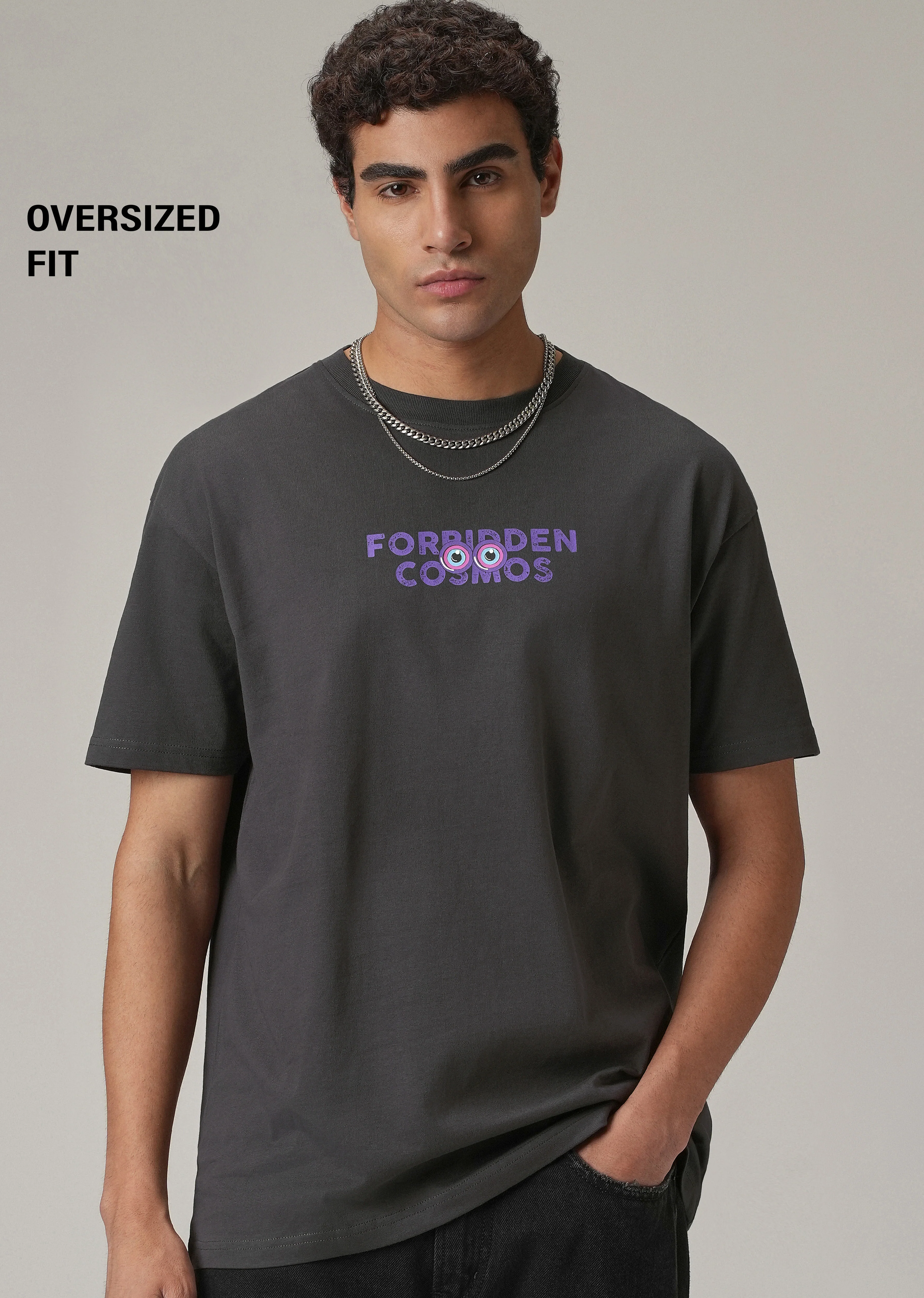 Grey Back Printed Oversized T-Shirt - Image 7