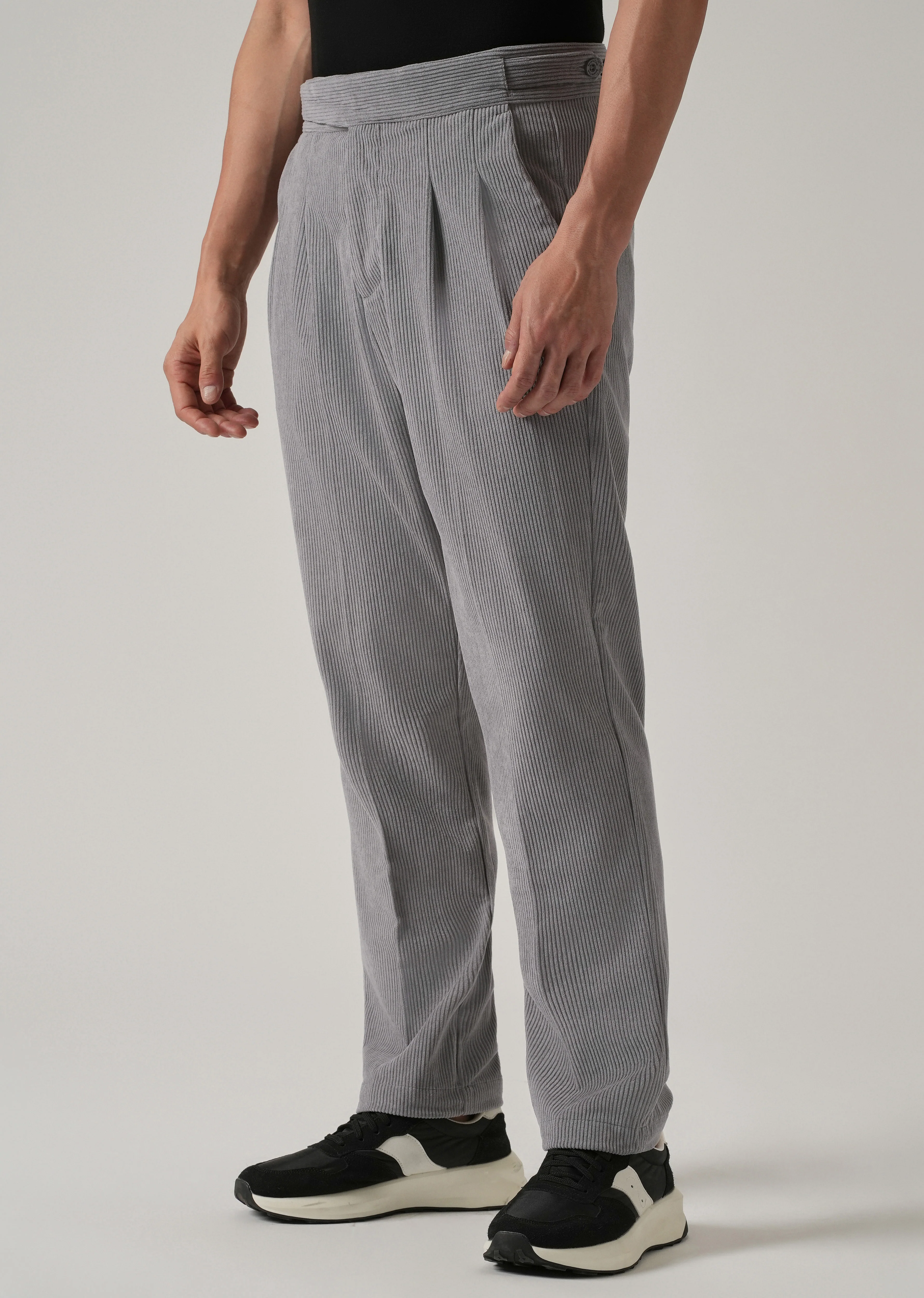 Grey Corduroy Gurkha Pants - Image 4
