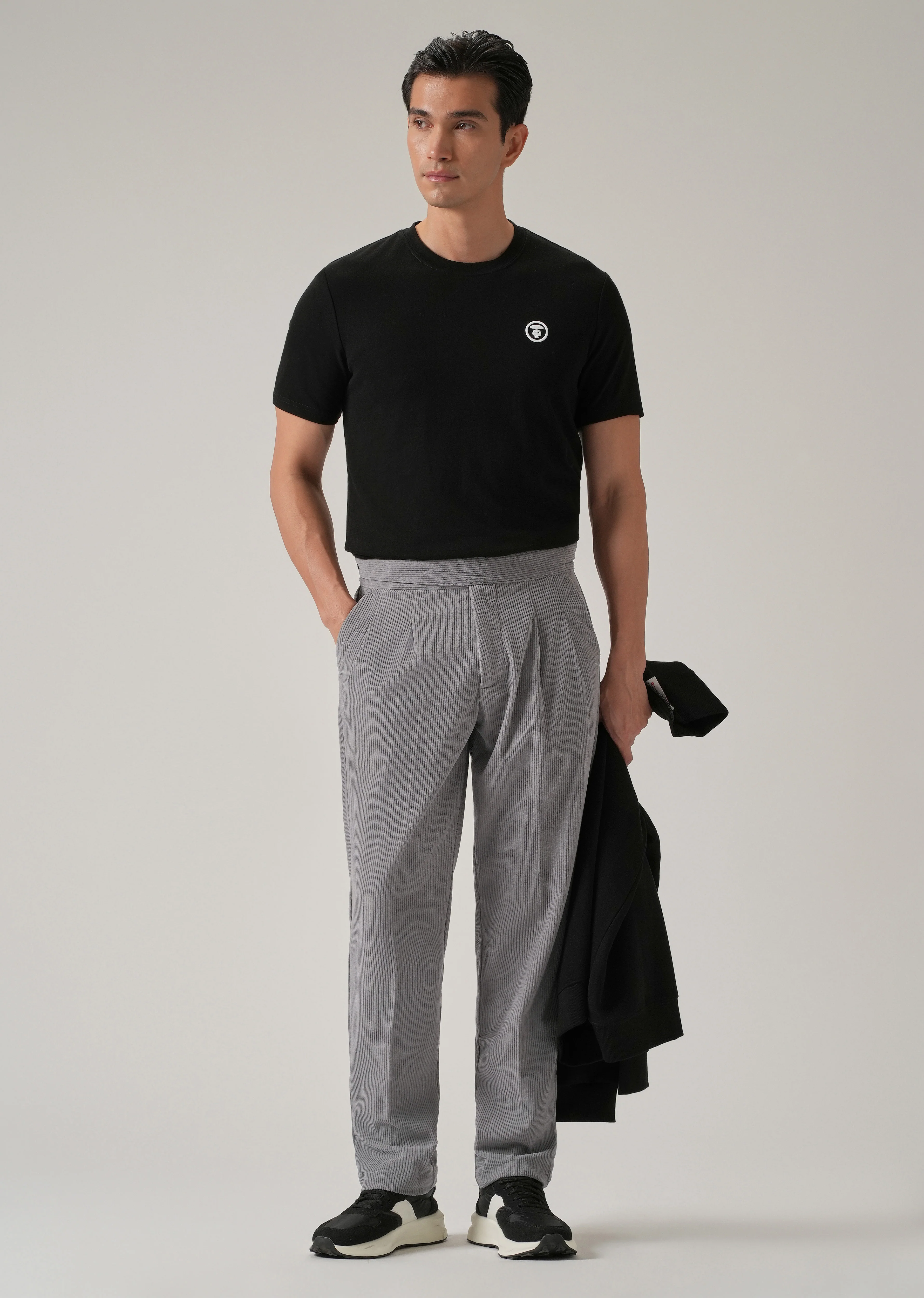 Grey Corduroy Gurkha Pants - Image 6