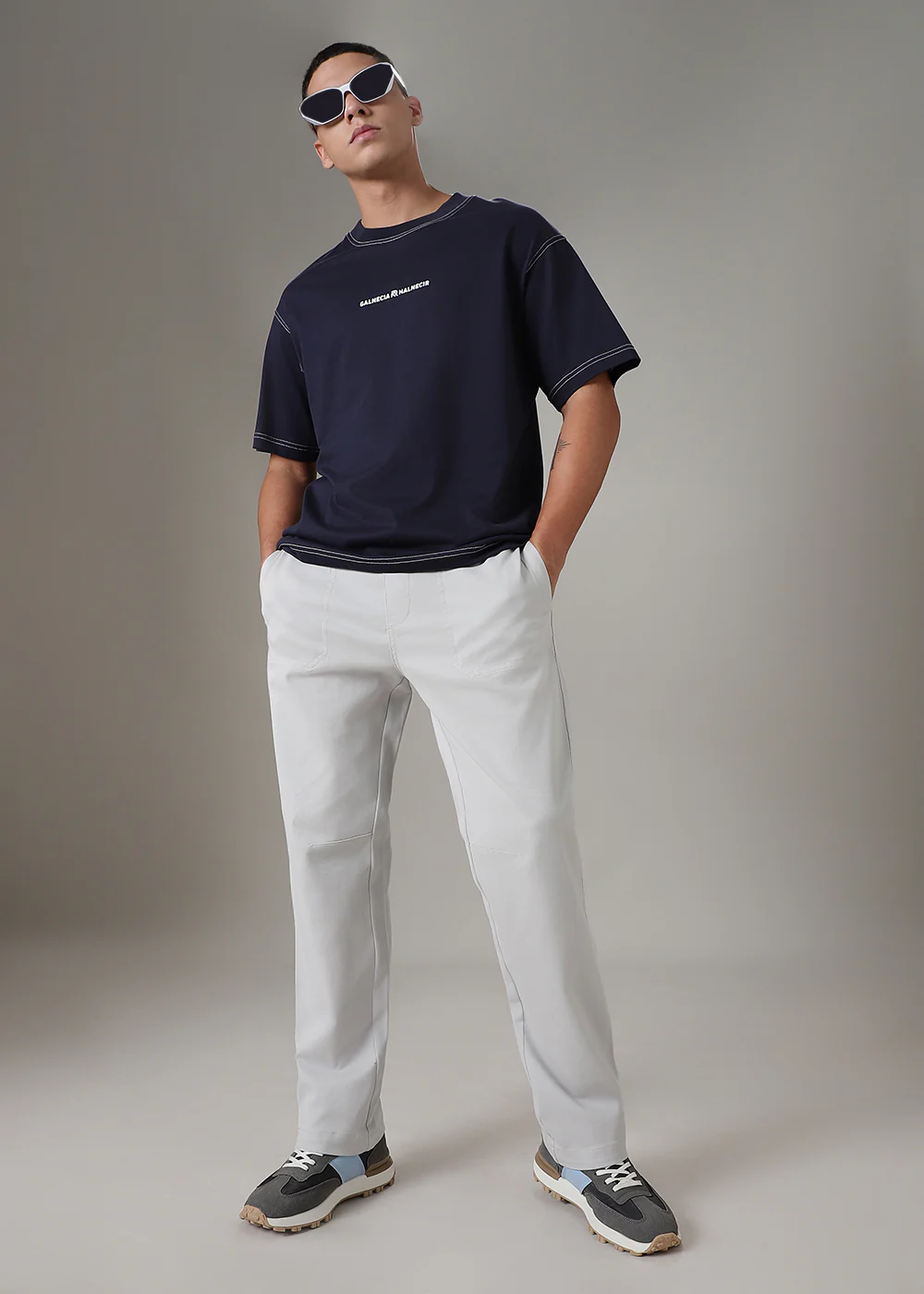Grey Cotton Drawstring Pant - Image 6
