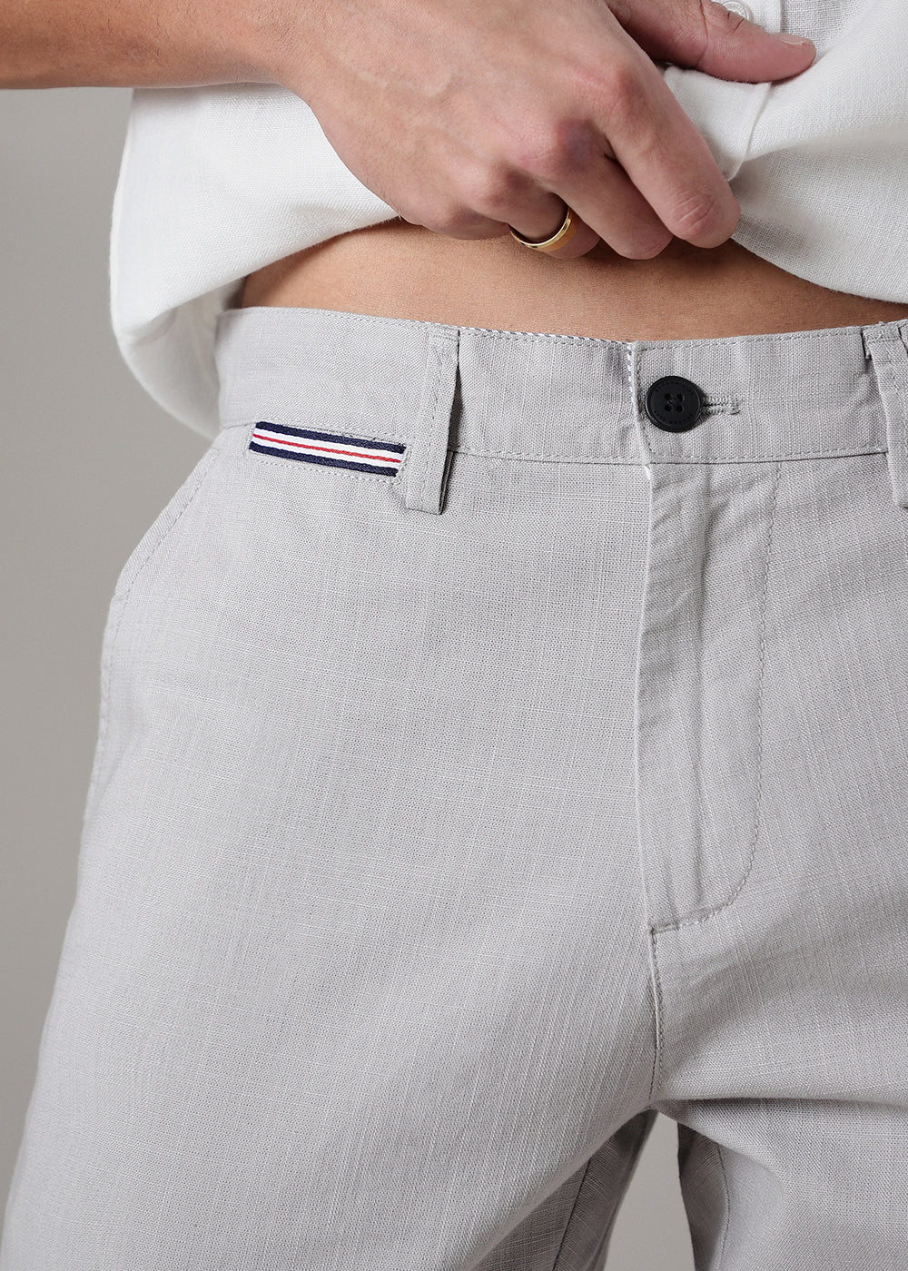 Grey Linen Trouser - Image 2
