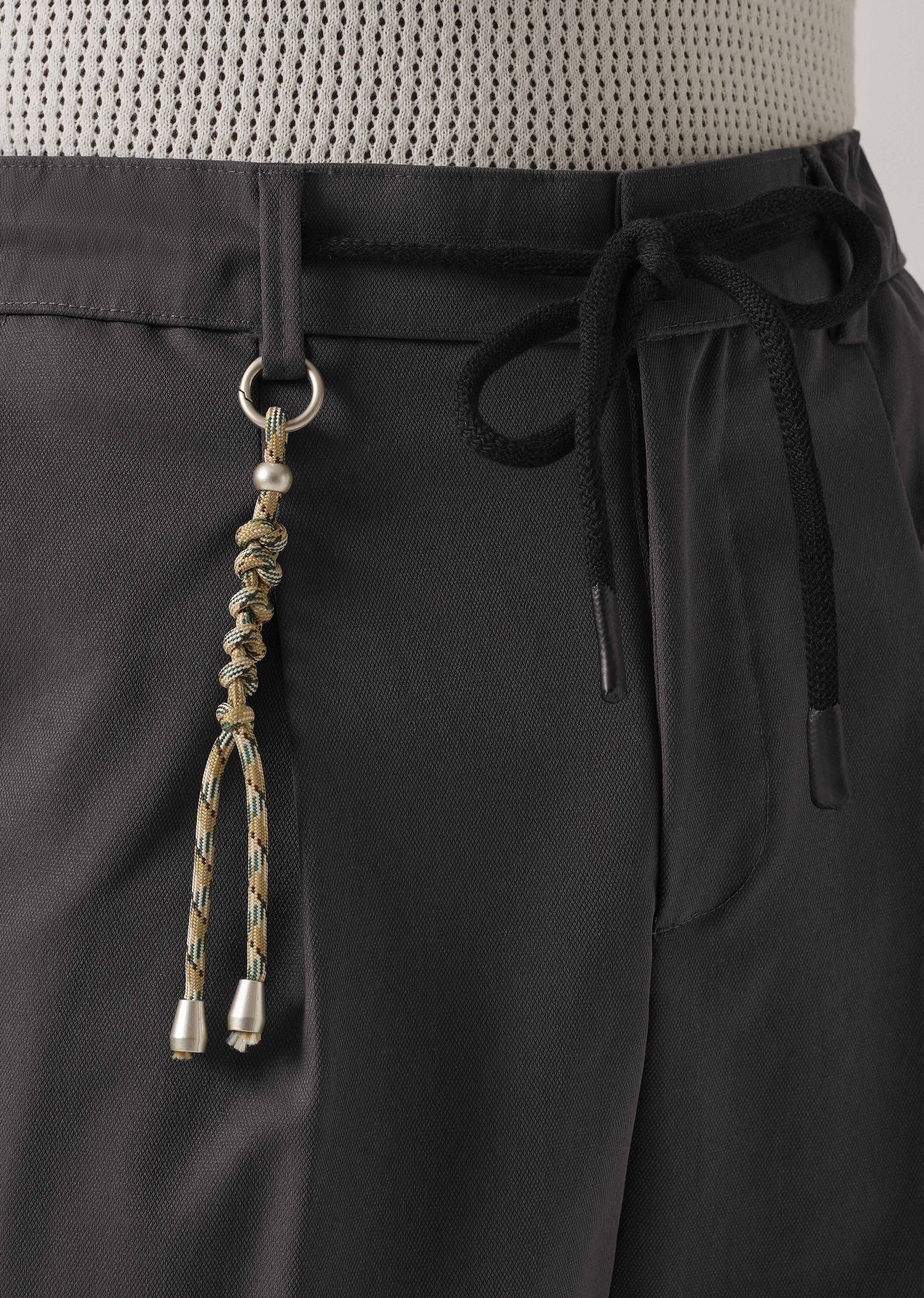 Grey Pleated Drawstring Pant - Image 5