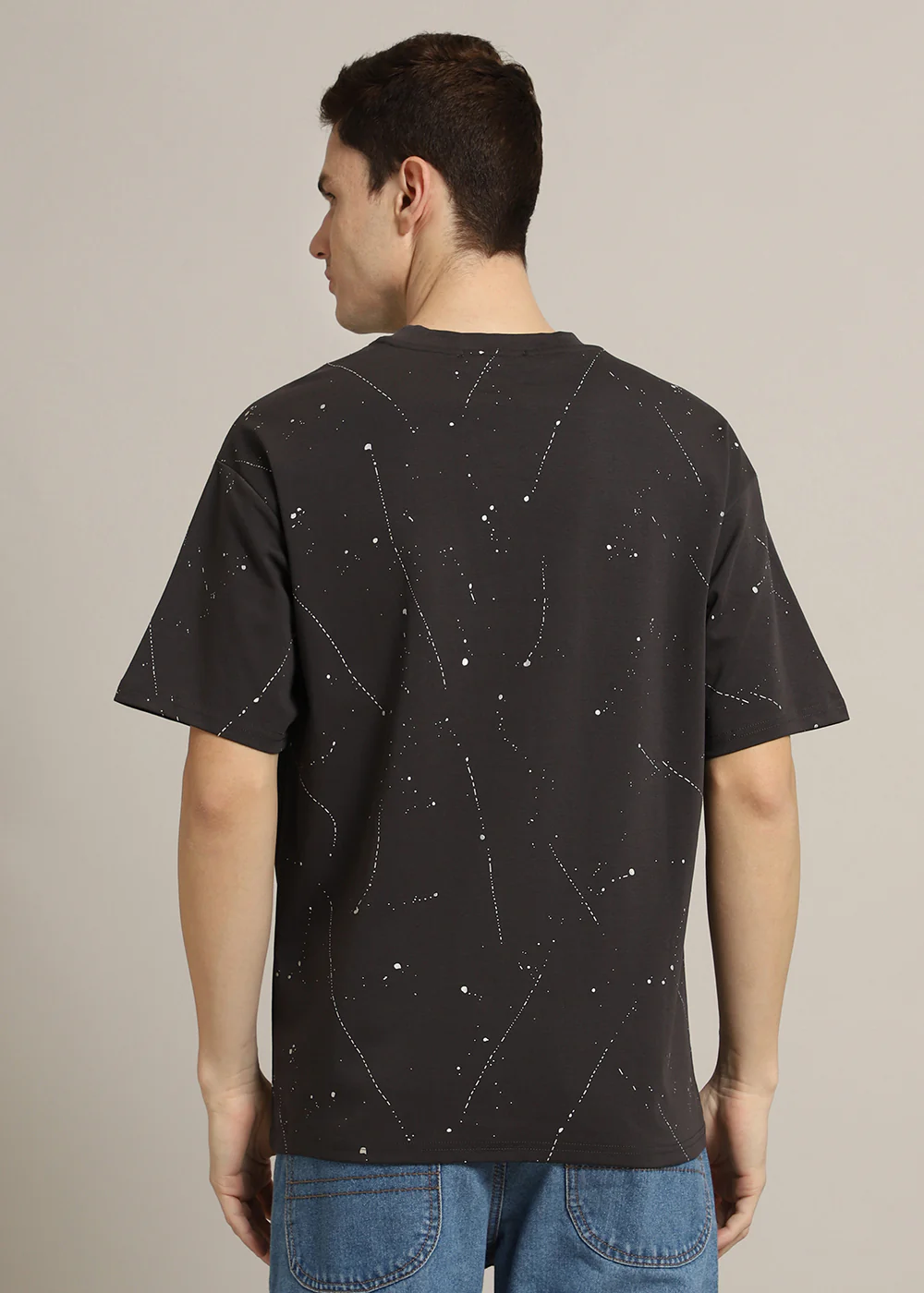 Grey Splatter Oversized T-shirt - Image 4