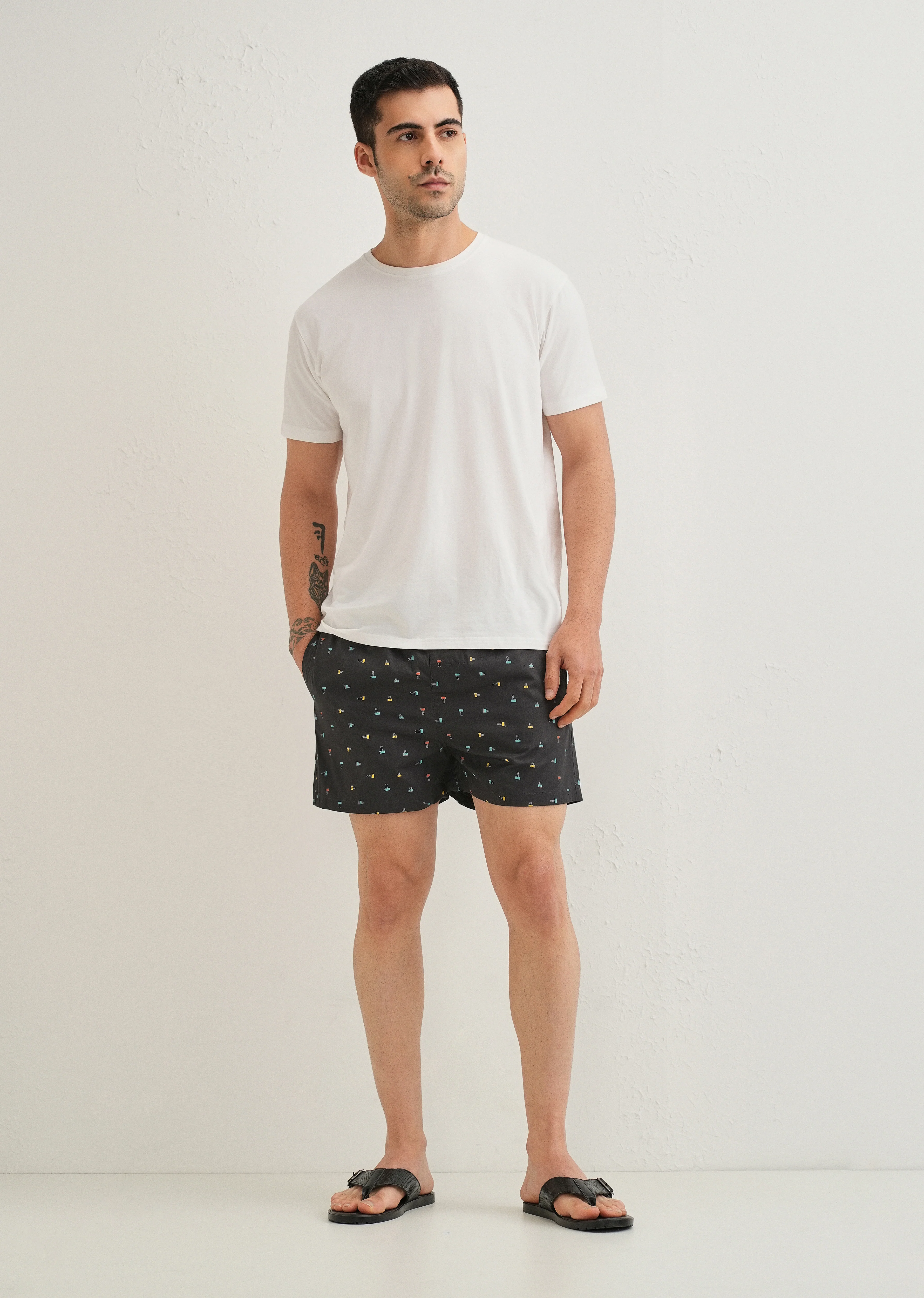 Grey Stamp Printed Boxer - Image 6