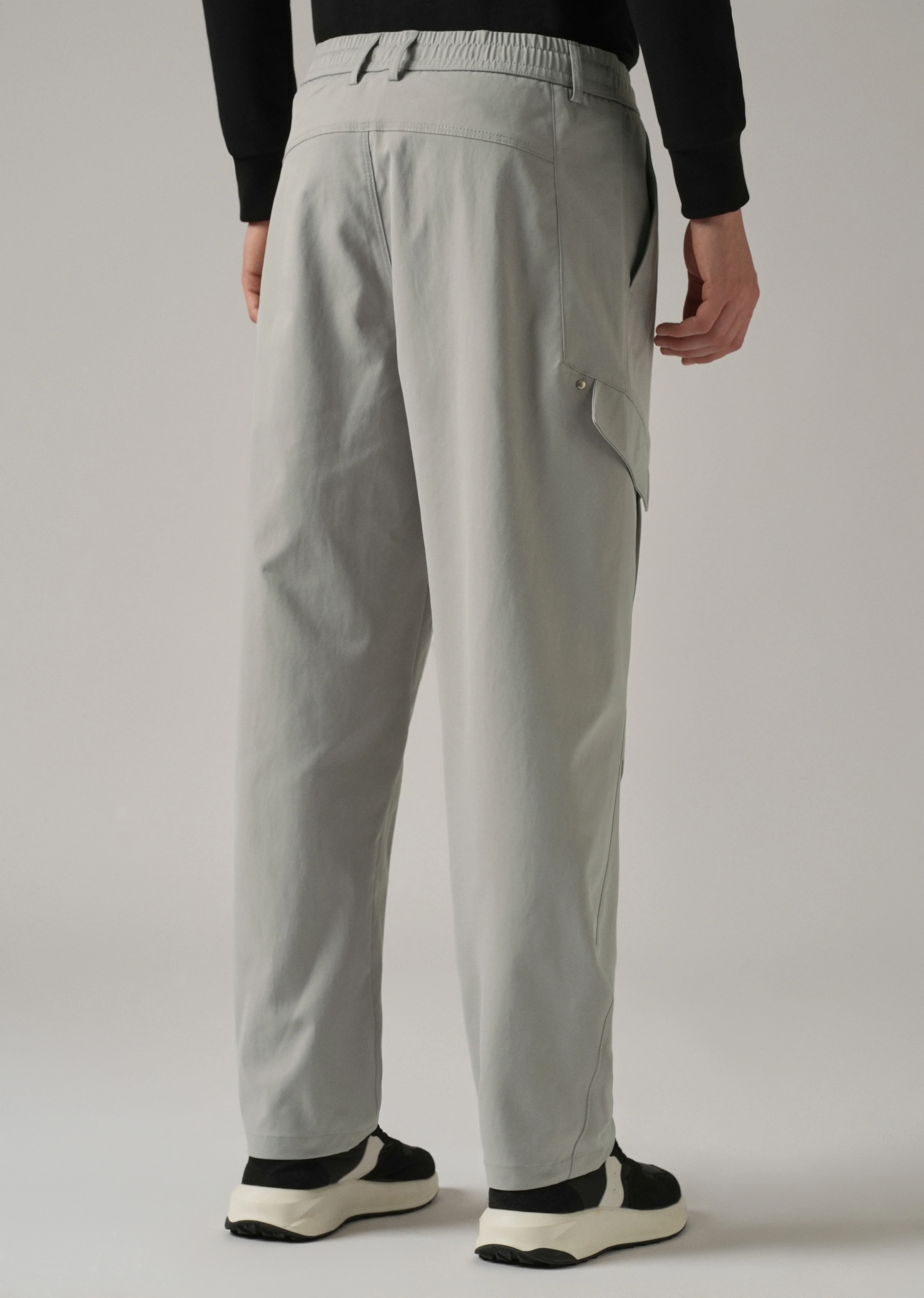Grey Stone Wash Cargo Pants - Image 2
