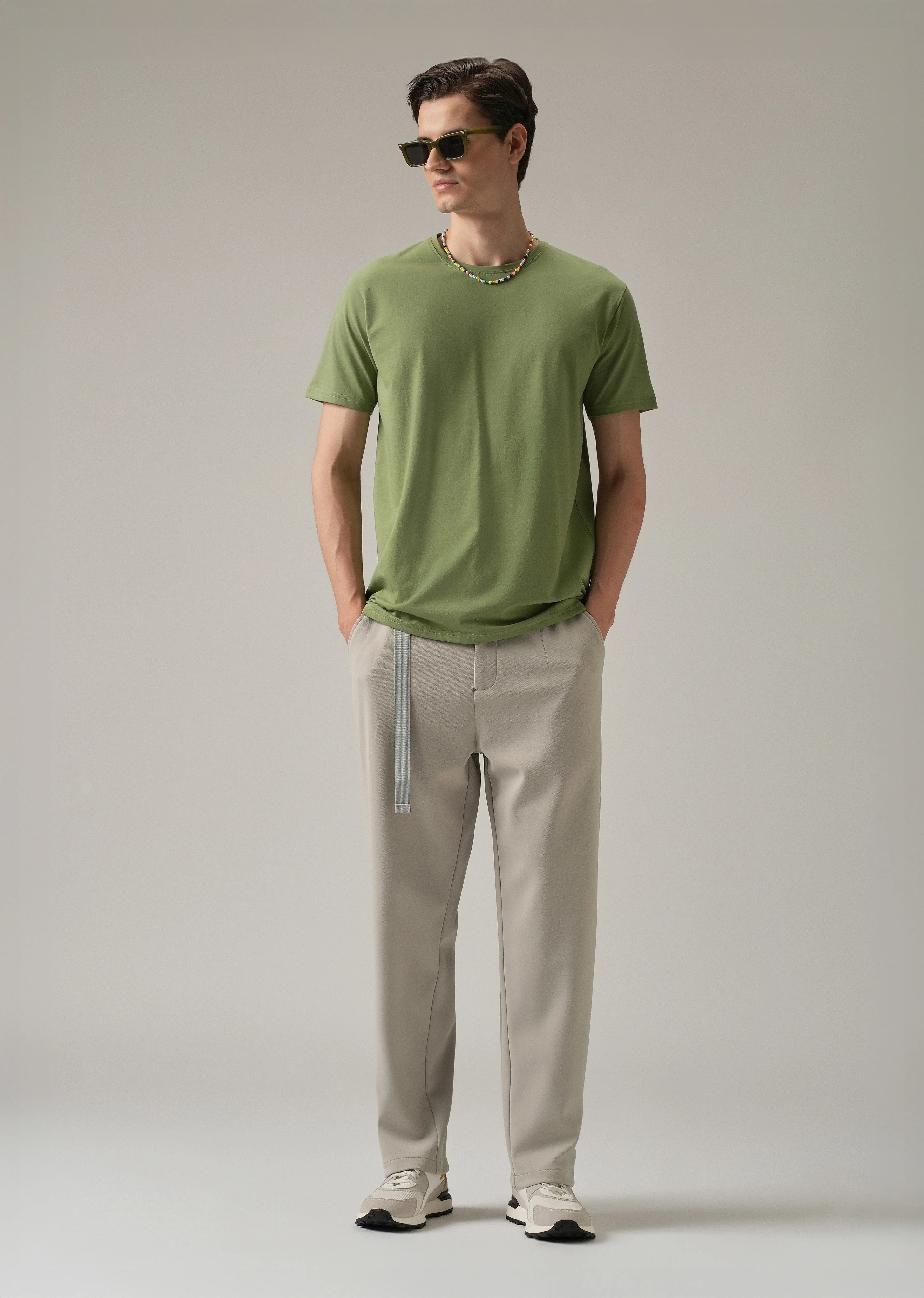 Grey Stretch Elasticated Pant - Image 6