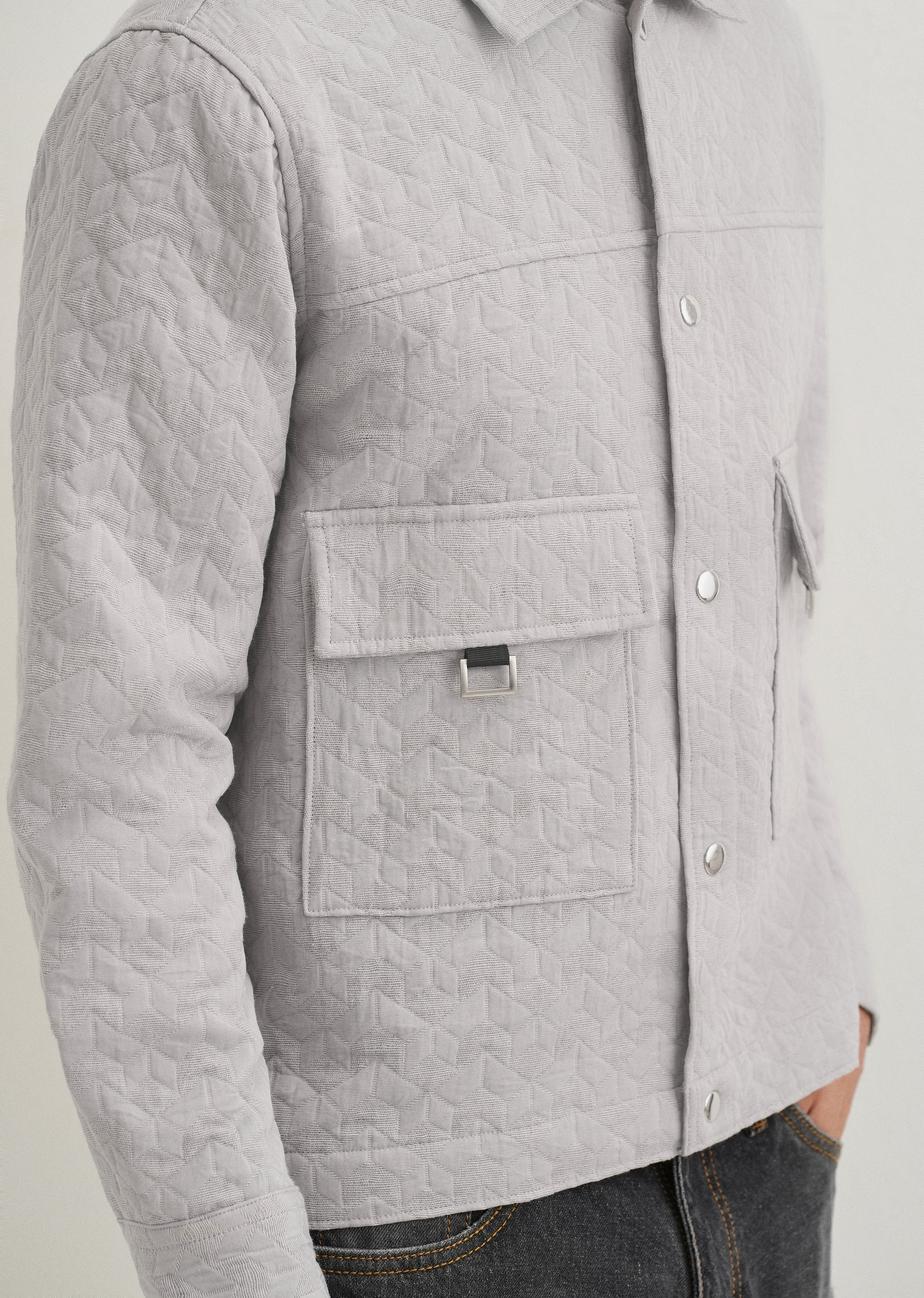 Grey Utility Shacket - Image 2