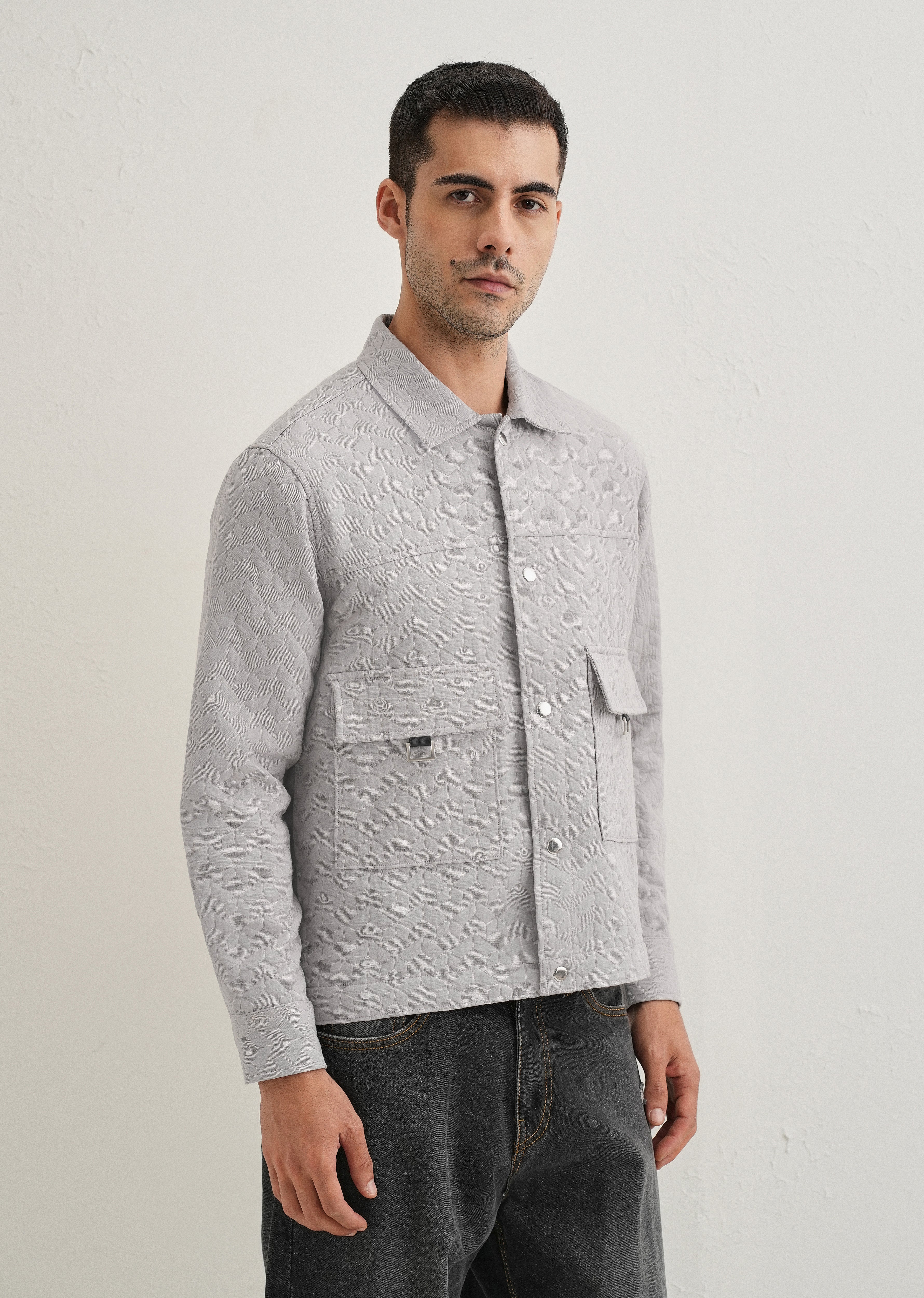 Grey Utility Shacket - Image 5