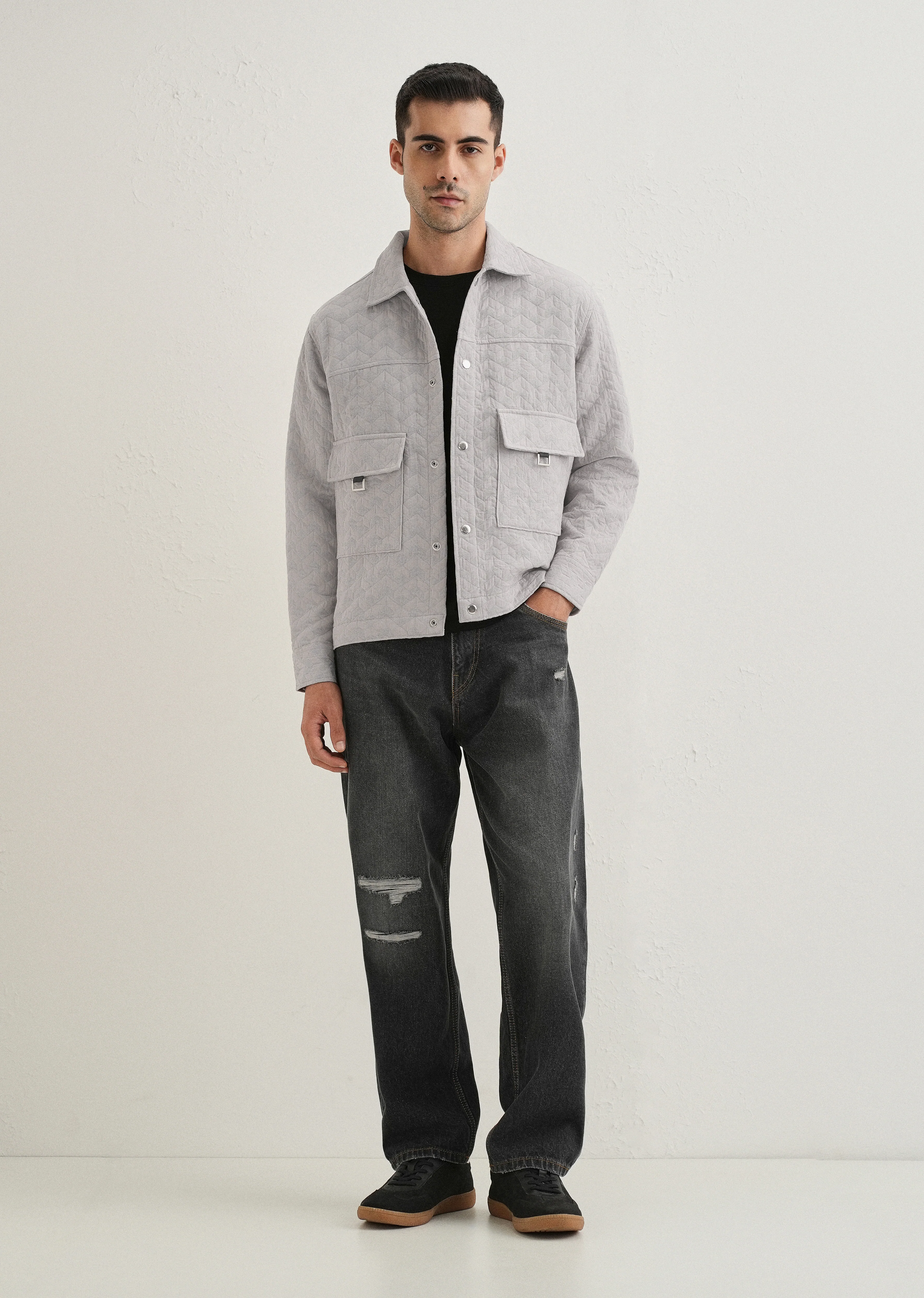 Grey Utility Shacket - Image 6