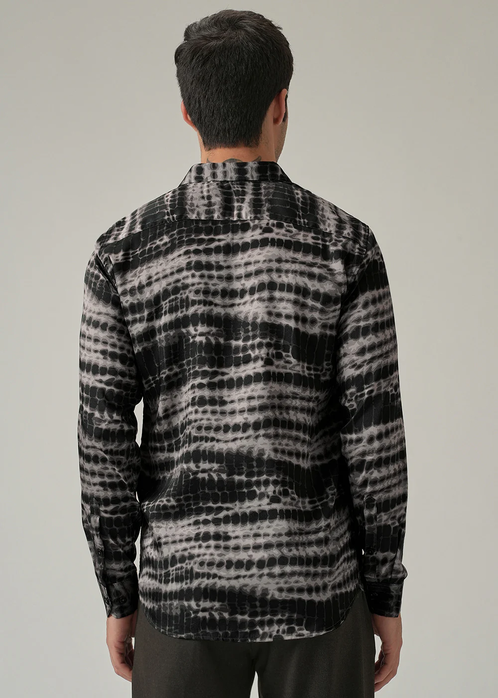 Grey Wash Print Shirt - Image 2