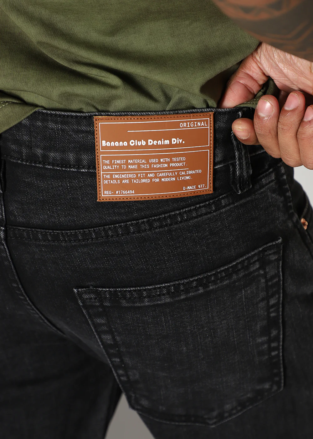 Grunge Black Straight Fit Denim - Image 2