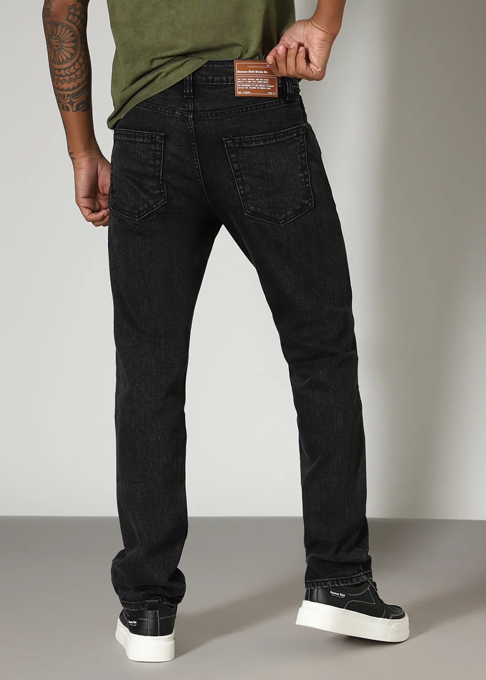 Grunge Black Straight Fit Denim - Image 4