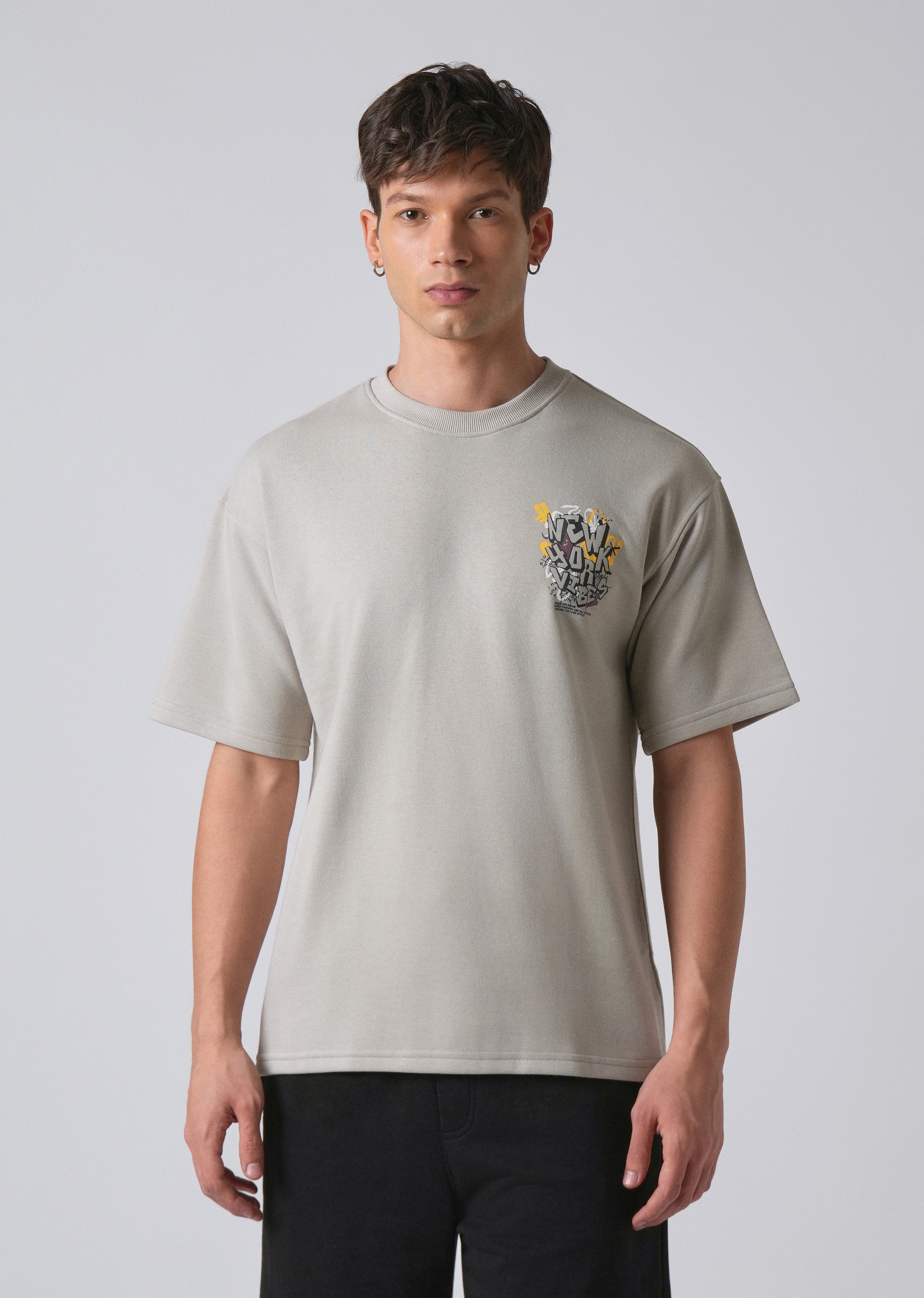 Heather Grey Oversized T-shirt - Image 3
