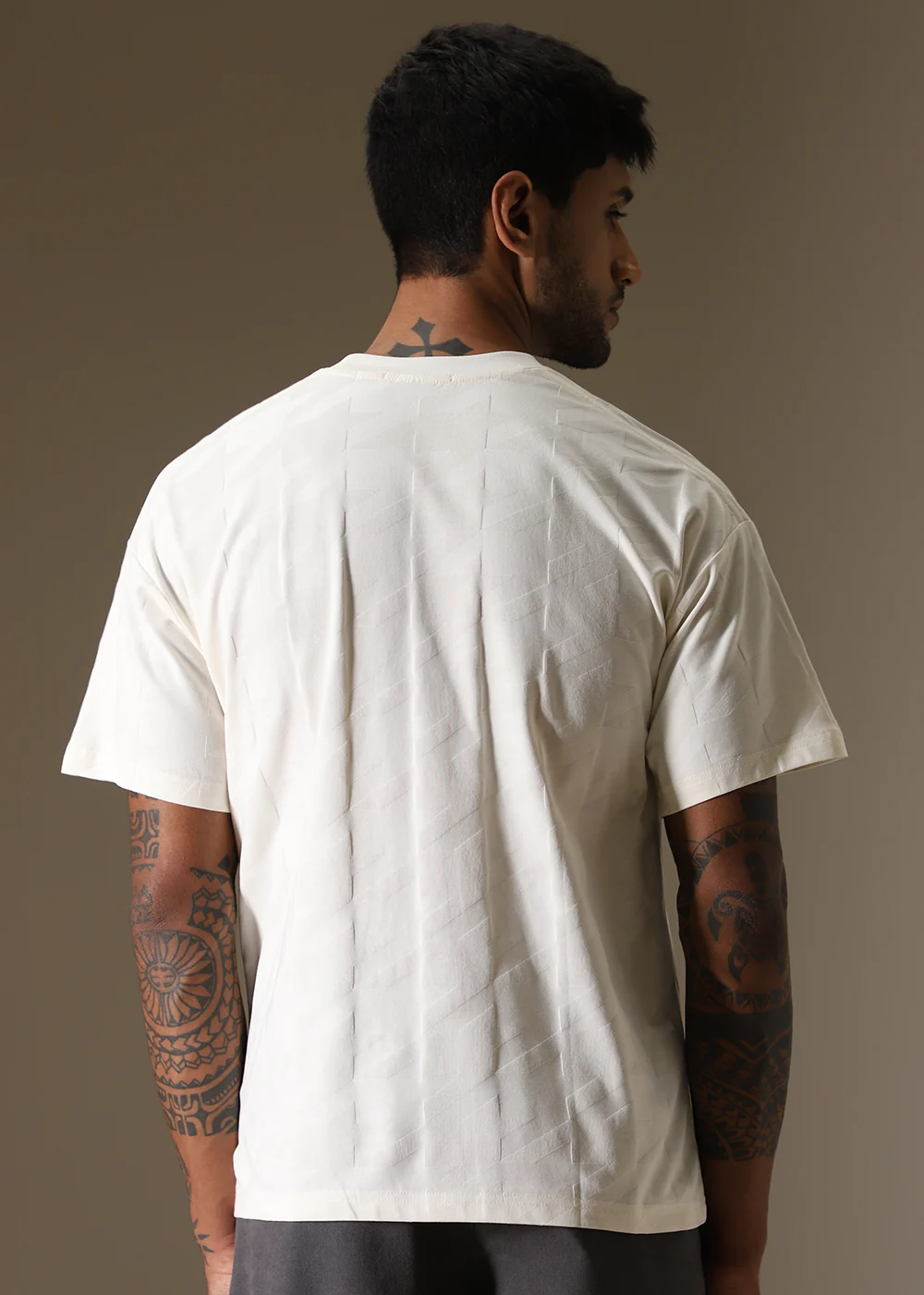 Herringbone Pattern Oversized T-shirt - Image 4