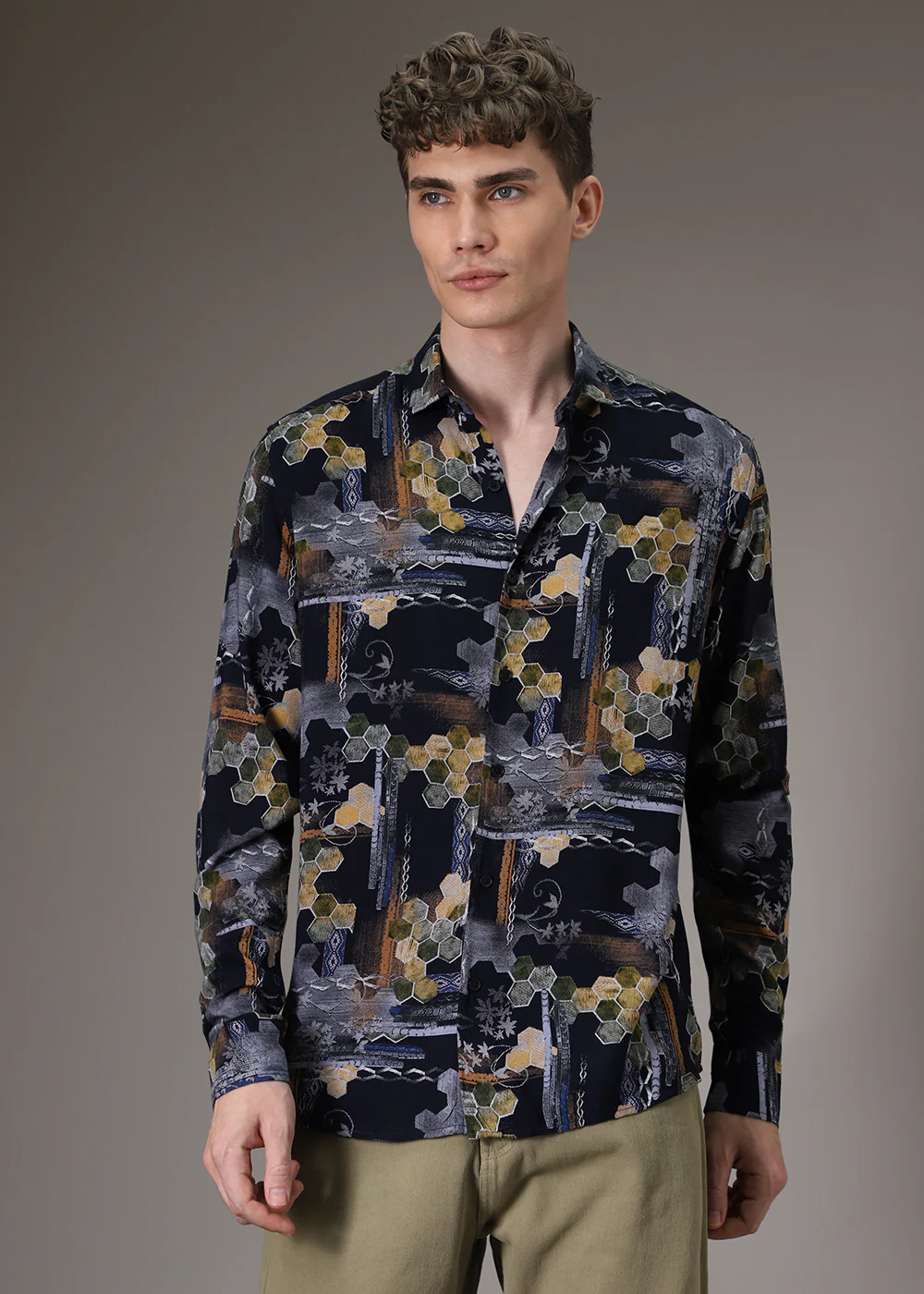 Hexa Print Feather Shirt - Image 2