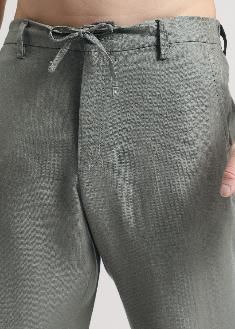 Hunter Green Linen Pant - Image 3