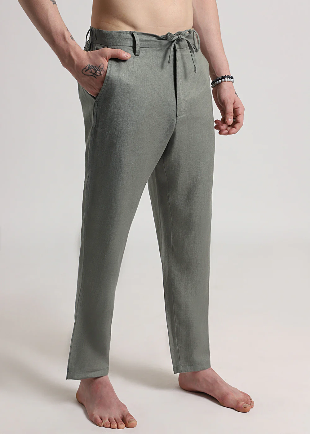 Hunter Green Linen Pant - Image 4
