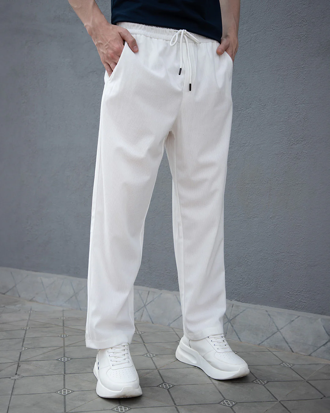 Ice White Corduroy Pant - Image 4