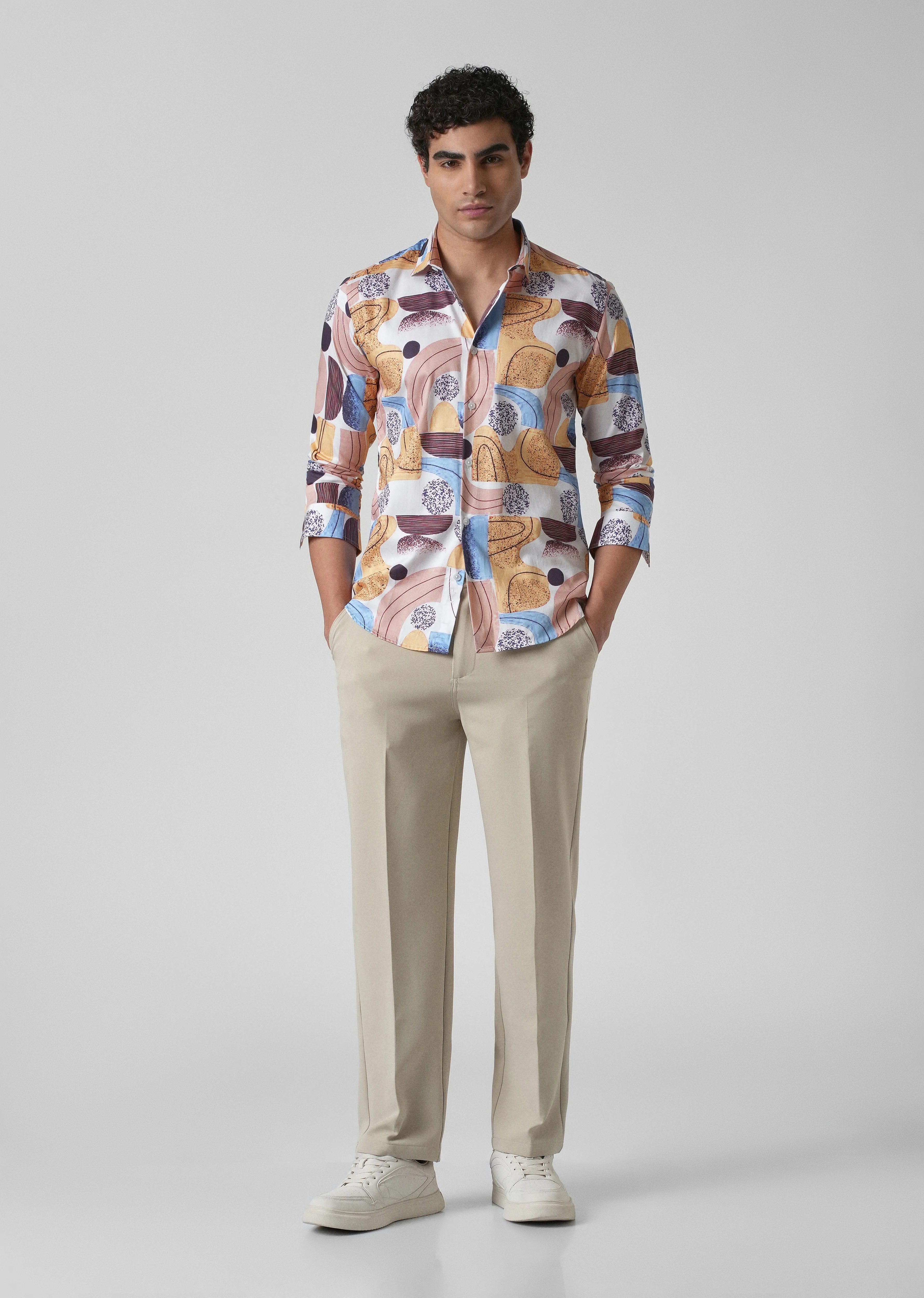 Illusive Abstract Print Shirt - Image 6