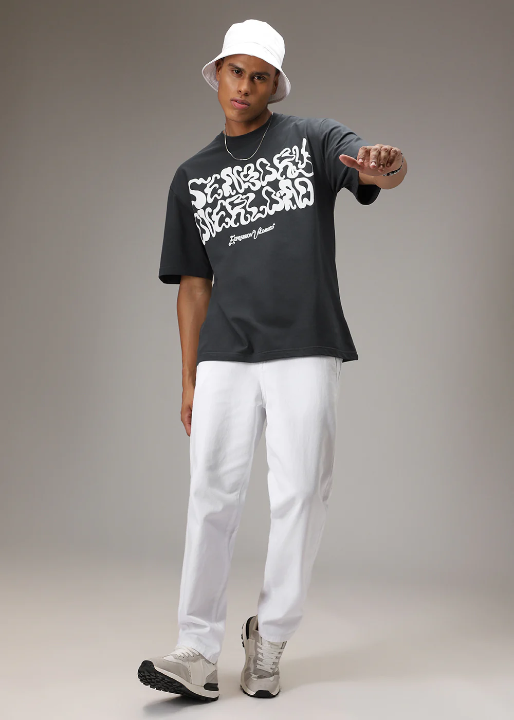 Indigo Blue Oversized T-Shirt - Image 2
