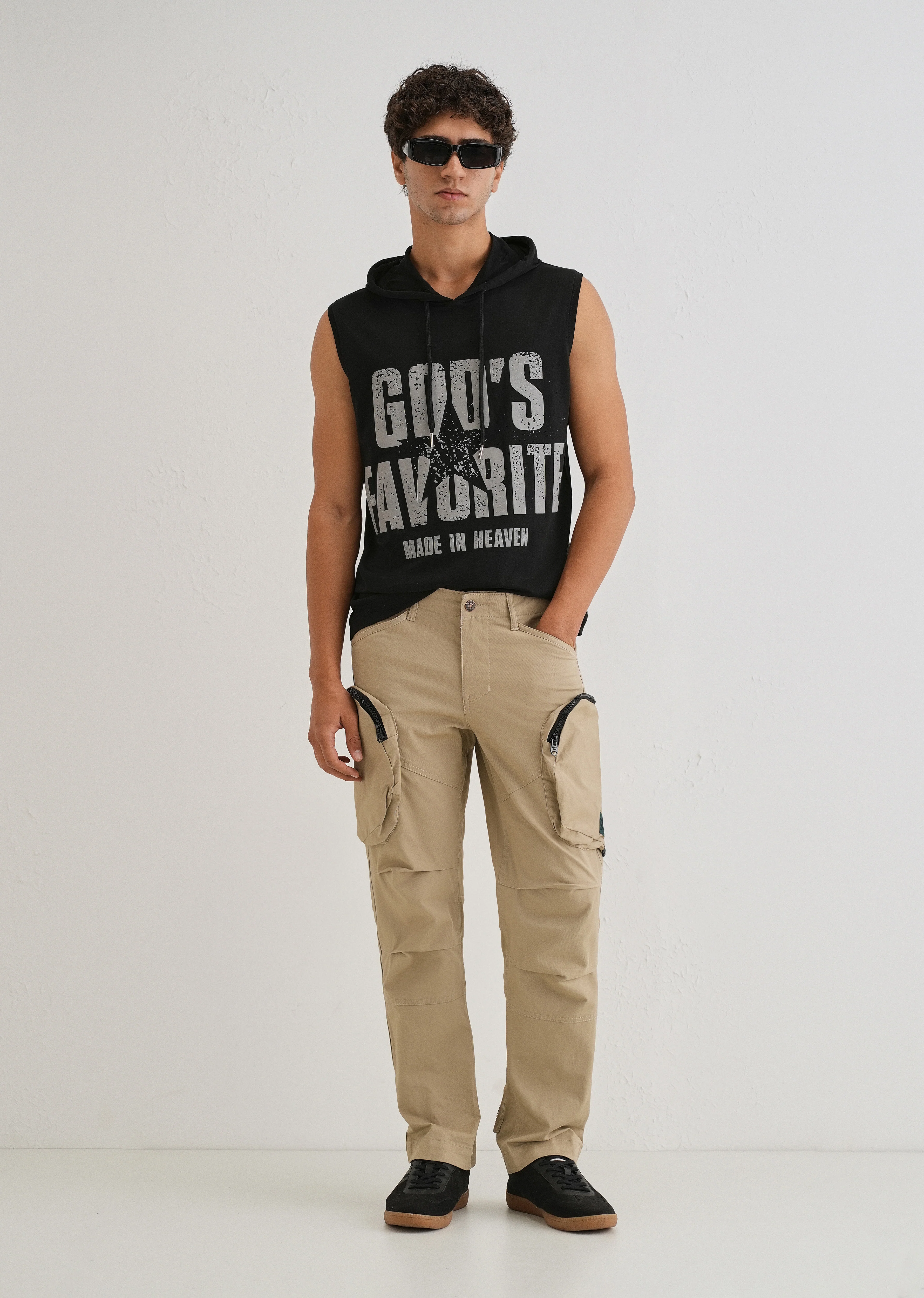 Ink Black Printed Hoodie Tank - Image 6