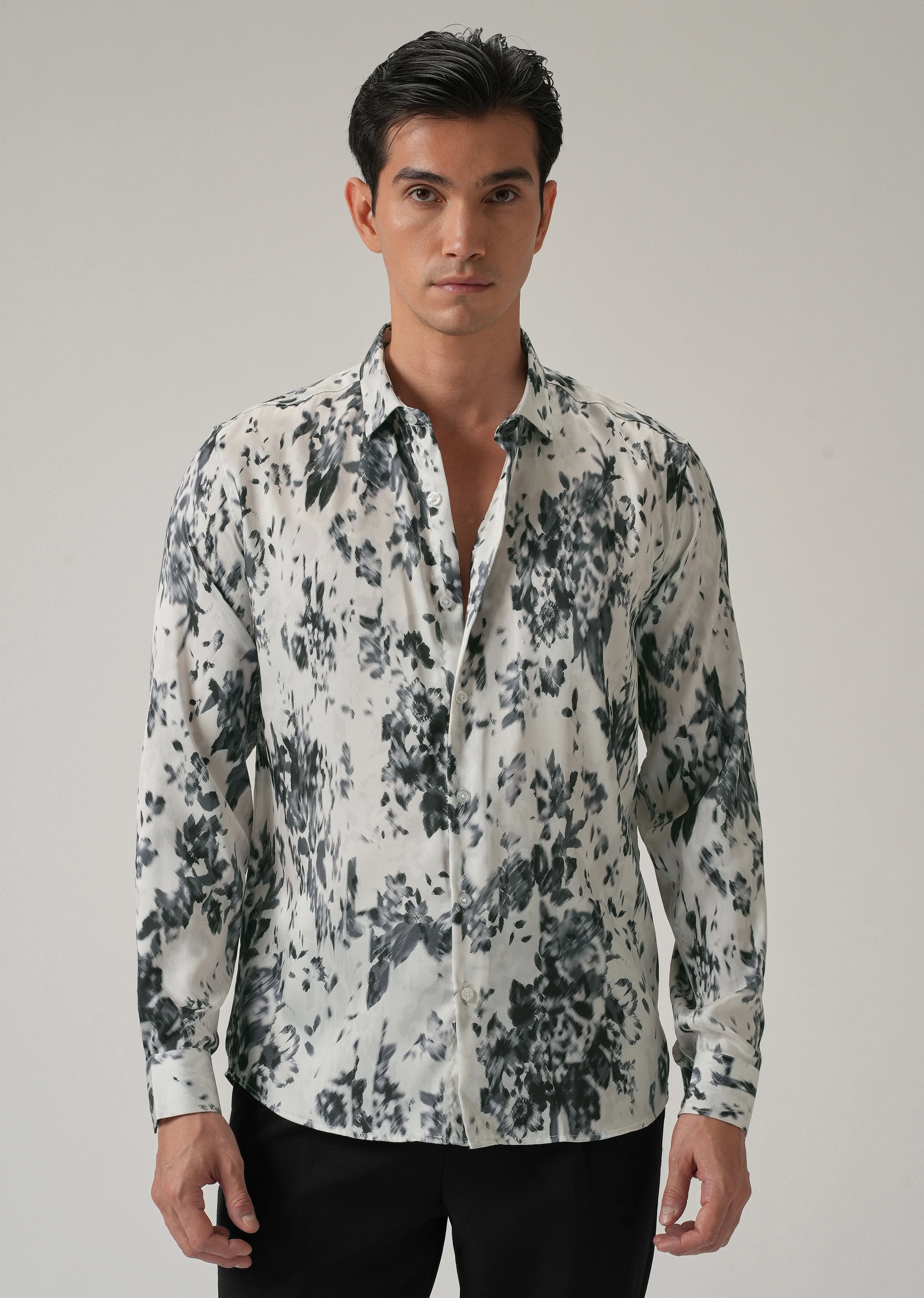 Ink Bloom Print Shirt - Image 3